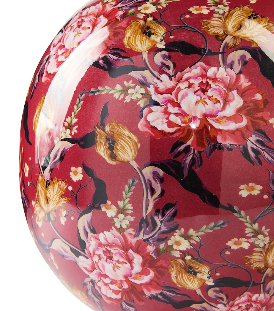 High-Gloss Floral Vase (30cm) OXBLOOD/COLOUR(S) Image 2