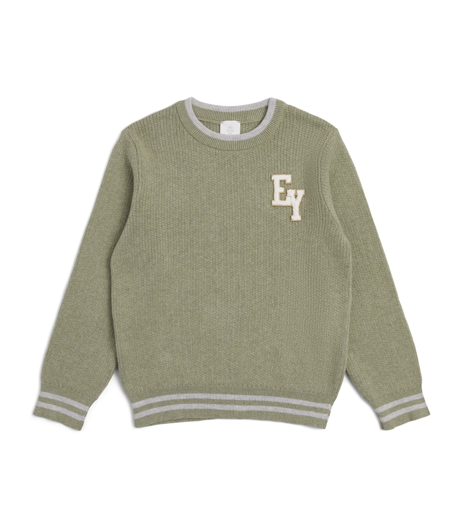 Eleventy Kids Cotton Logo Sweater (4-14 Years) Image 1