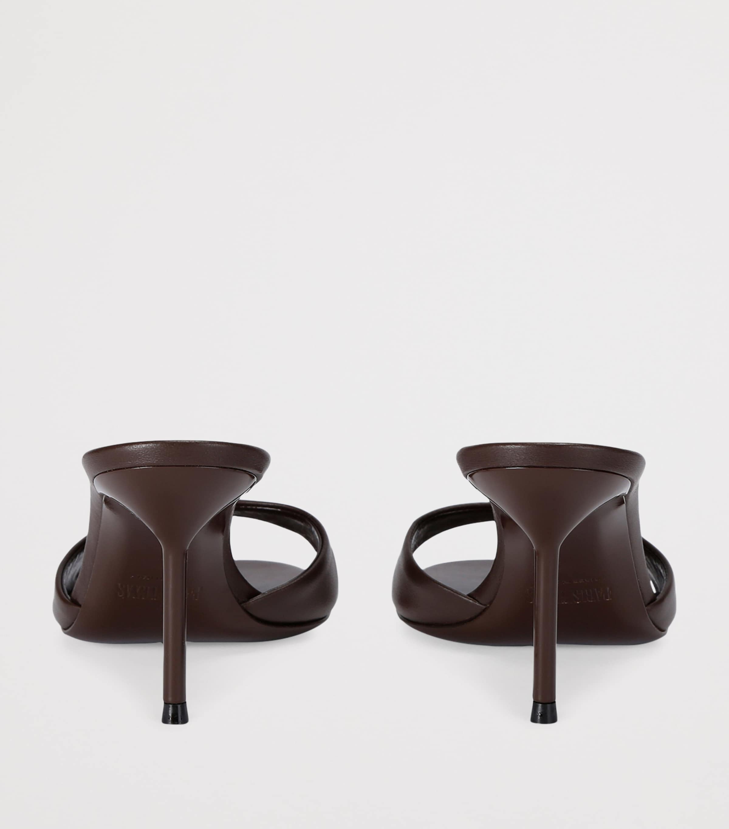 Nappa Leather Lidia Mules 70 BROWN Image 2