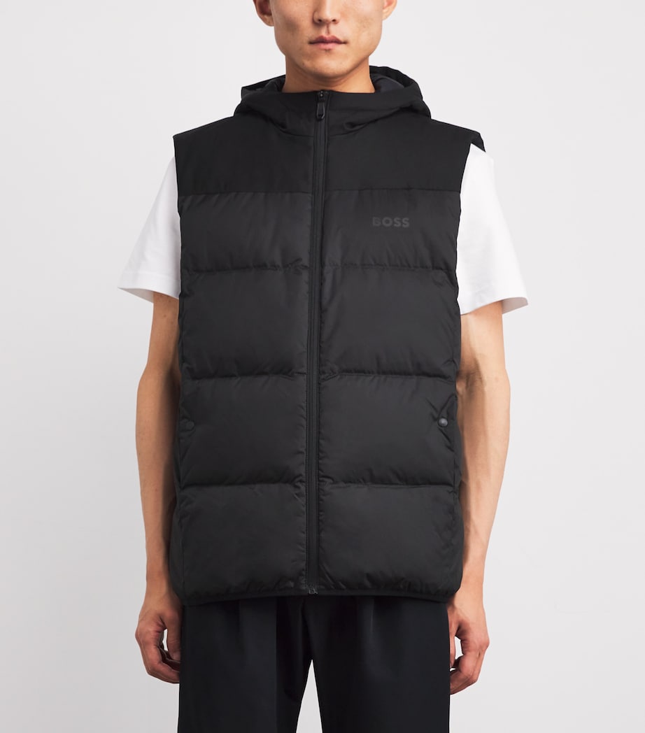 Down-Filled Block Gilet 001BLACK Image 3