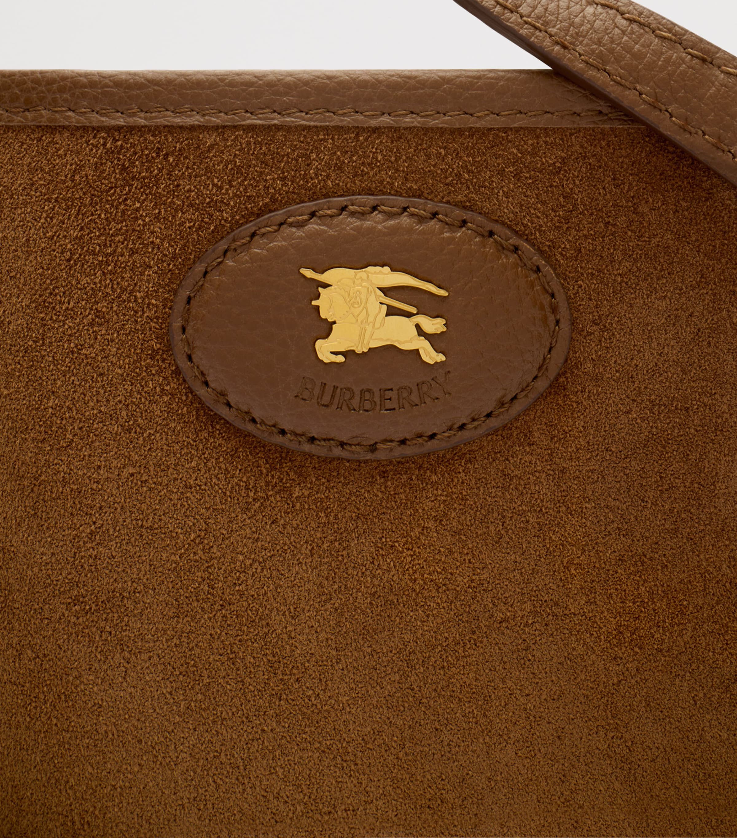 Burberry Medium Suede-Check Reversible Bloomsbury Tote​ Bag Hazel/sand Check Image 8