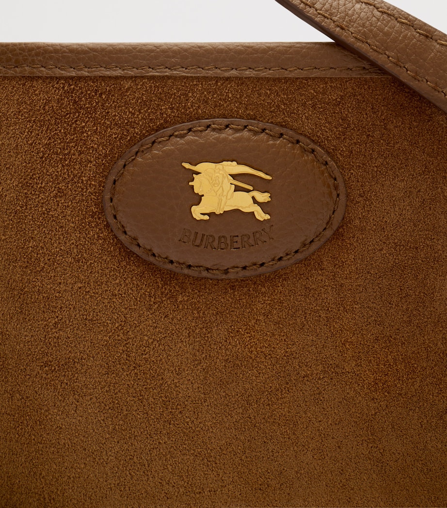 Burberry Medium Suede-Check Reversible Bloomsbury Tote Bag Hazel/sand Check Image 8
