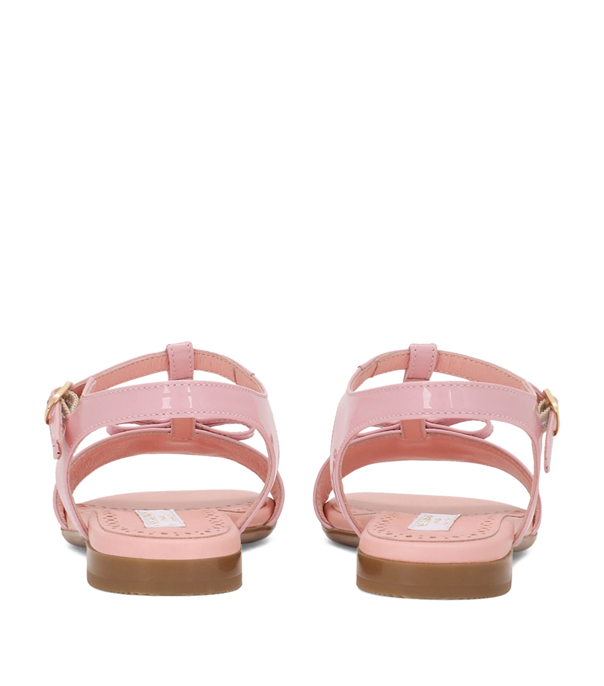 Leather DG Logo Sandals 80416-PINK 1 Image 2