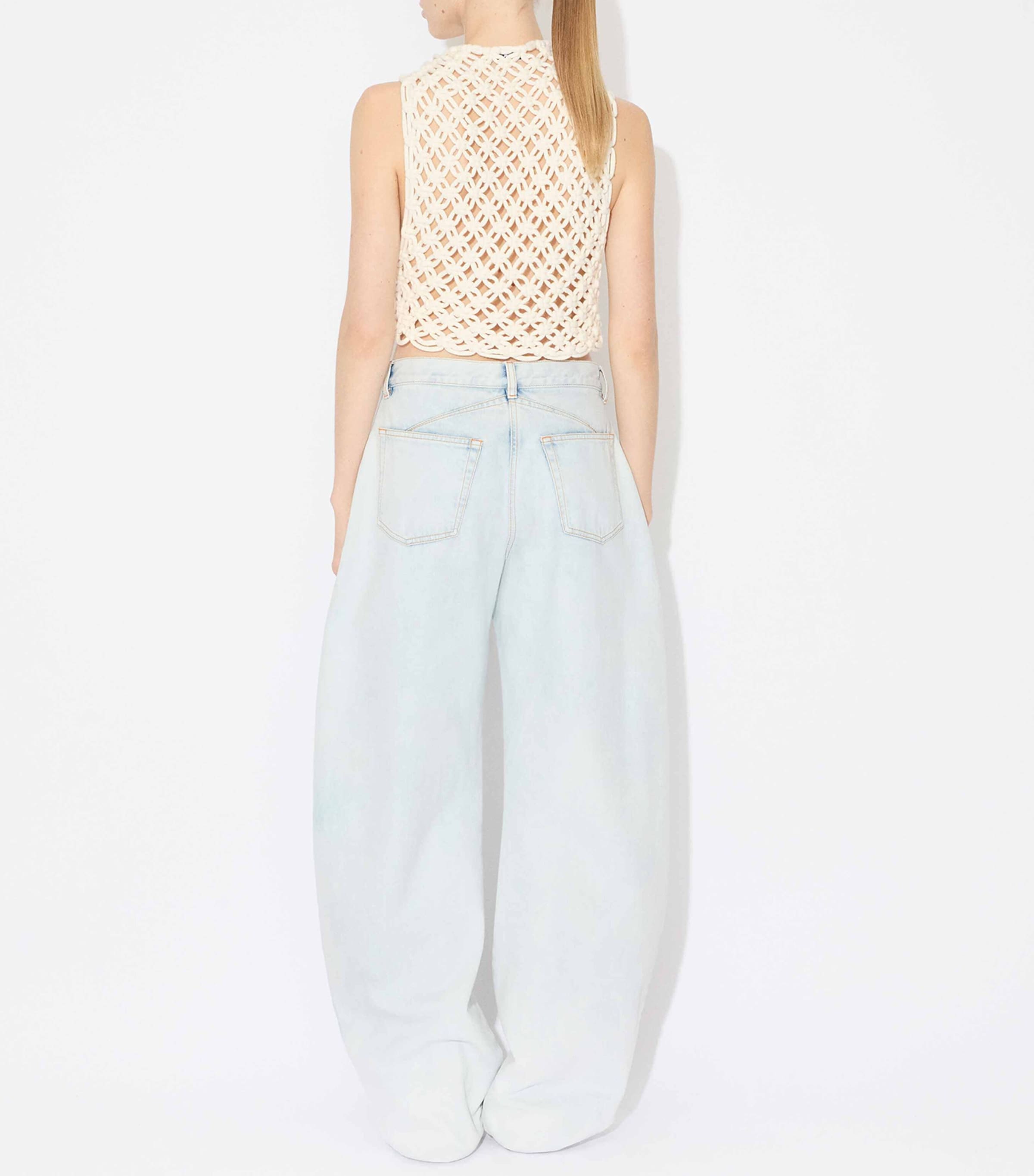 Round Wide-Leg Jeans BLEU GIVRE Image 3