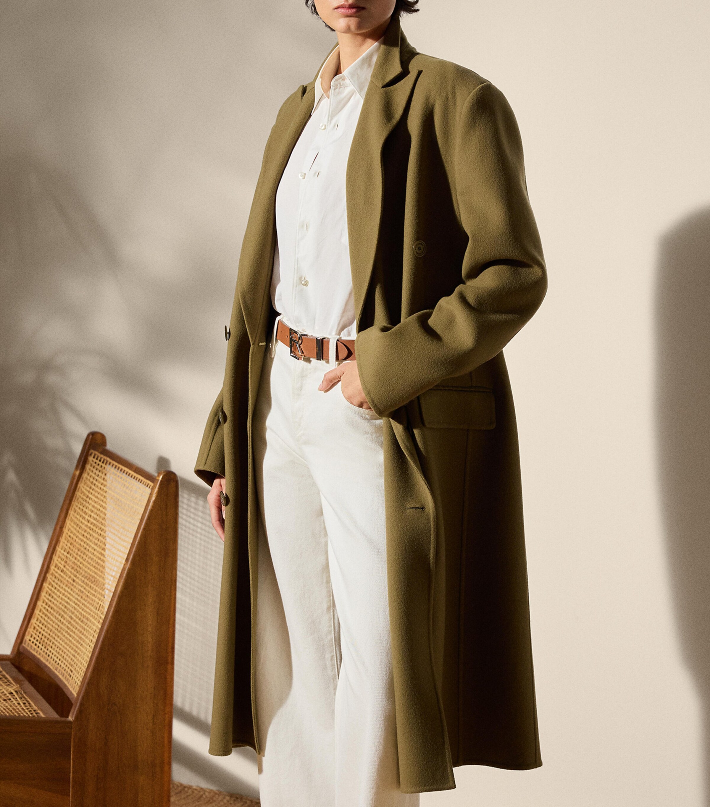 Wool-Cashmere Adalaide Coat MOSS Image 2