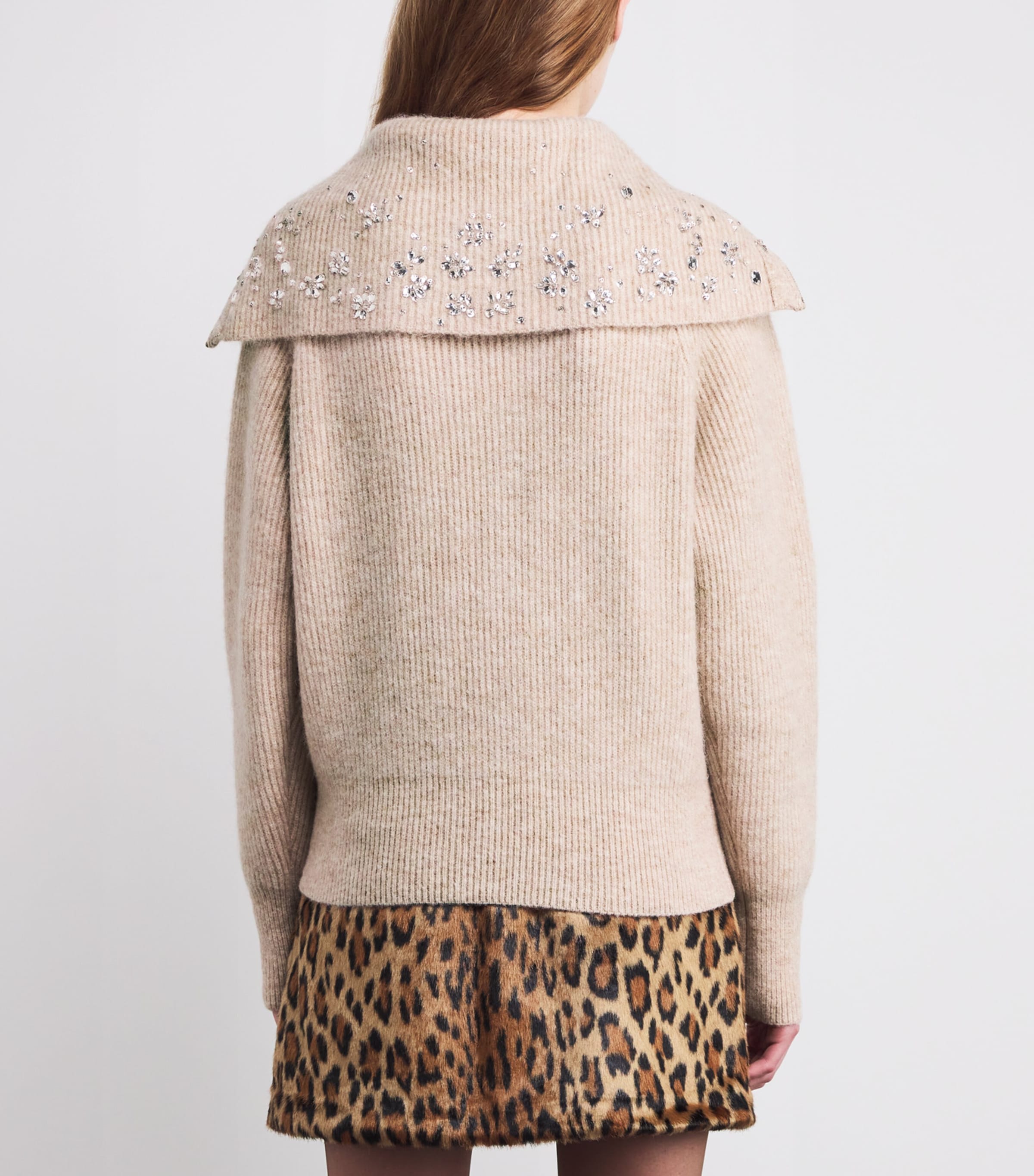 Alpaca-Wool-Blend Embellished Sweater BEIGE Image 4