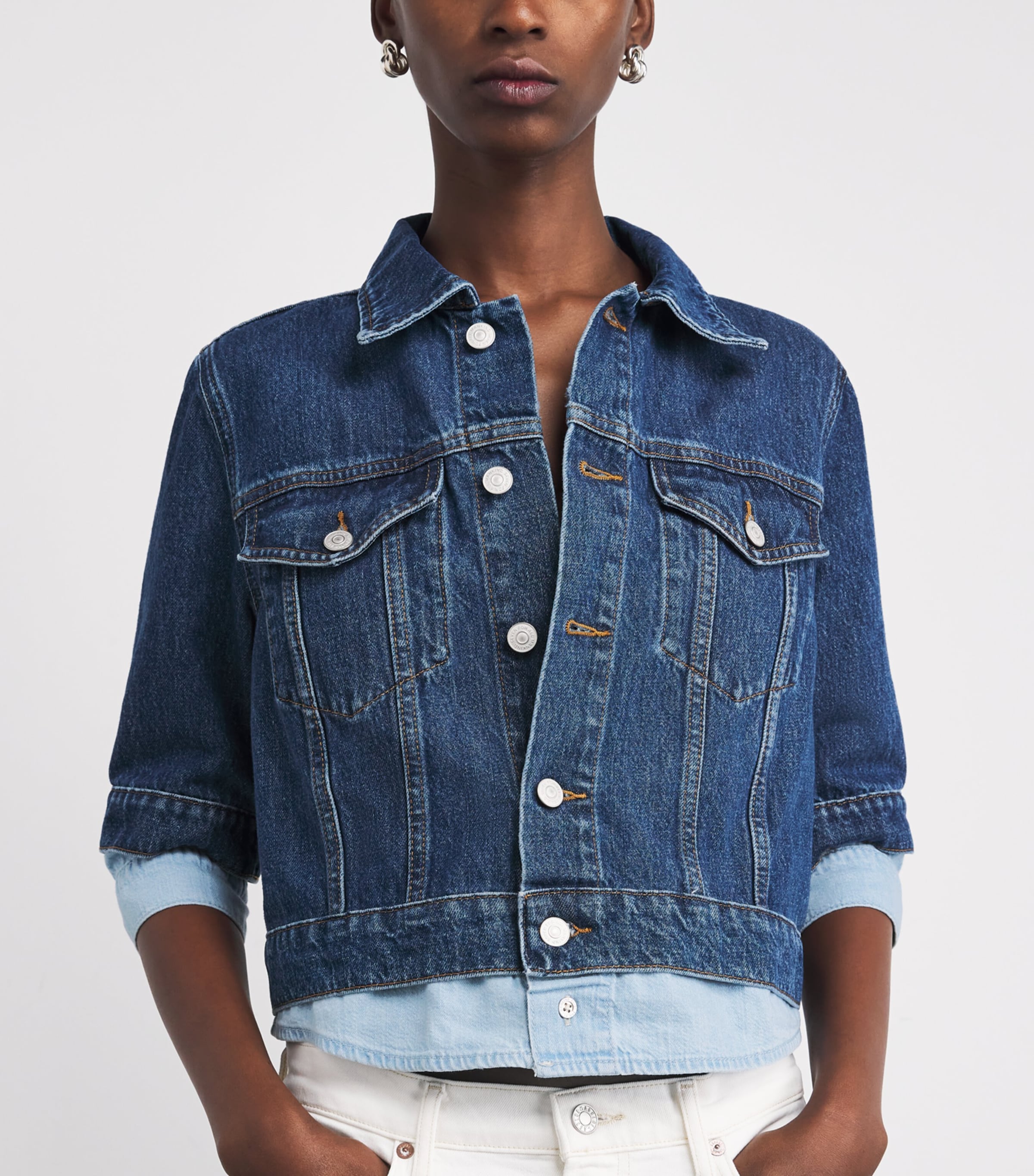 Double Trucker Denim Jacket U73DM SHADOW Image 6