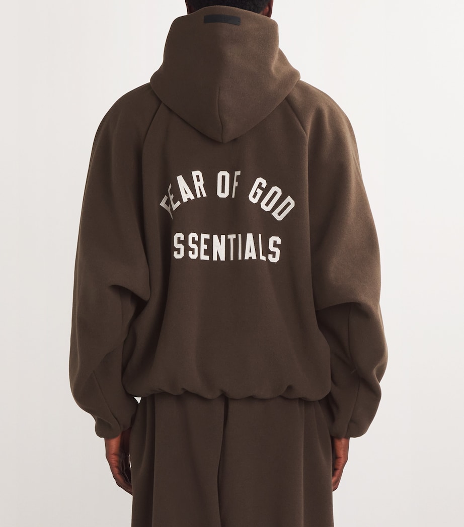 Logo-Appliqué Hoodie BROWN Image 4