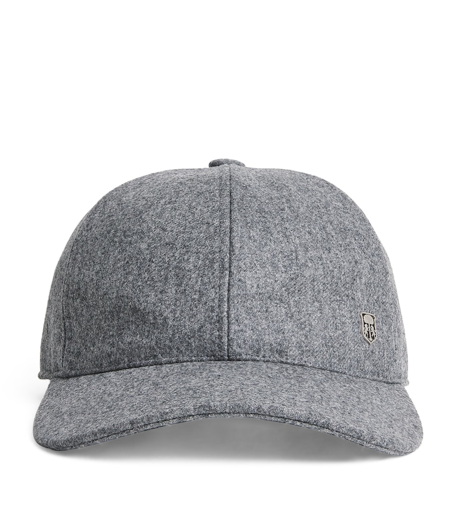 Virgin Wool Shield Baseball Cap 016 GREY MELANGE Image 1