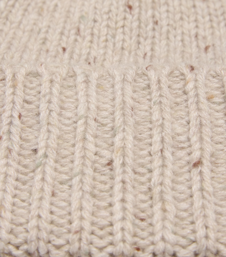 Donegal Cashmere Beanie 006334 CREM DUN DNGL Image 3
