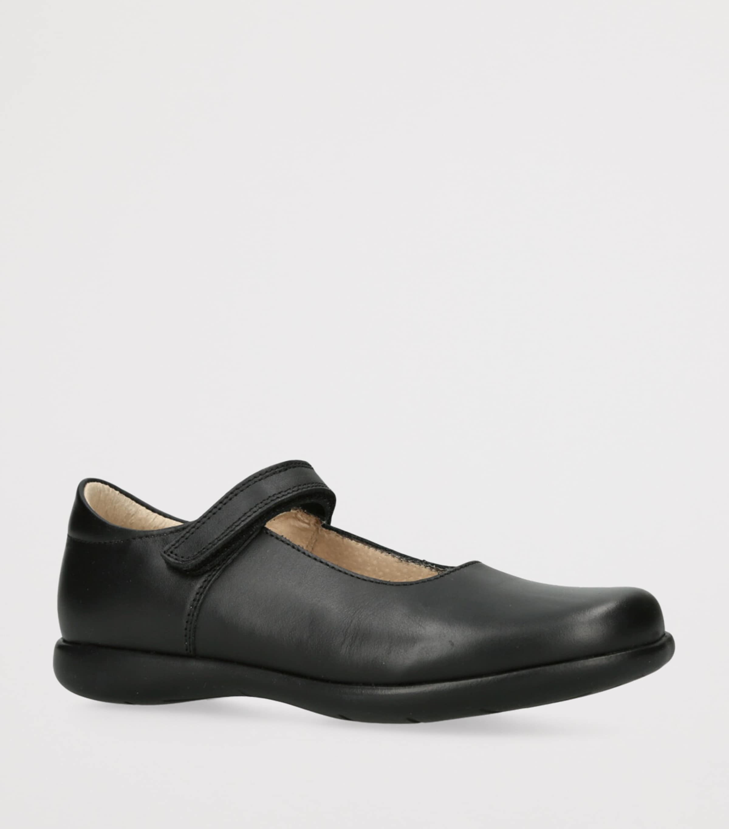 Leather Emily School Shoes BLACK Image 3