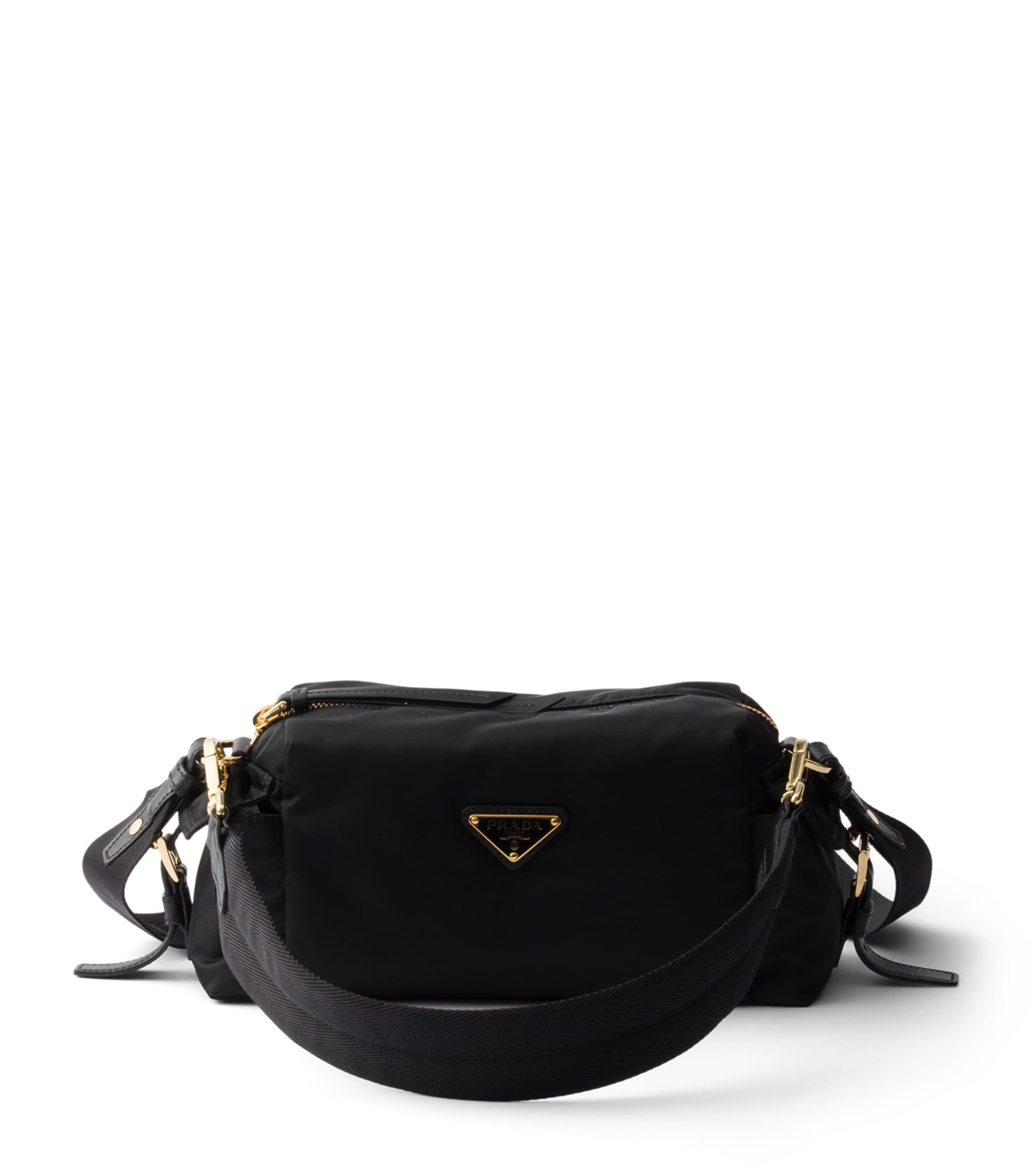 Prada Small Re-Nylon and Leather Explore Shoulder Bag Black Image 1