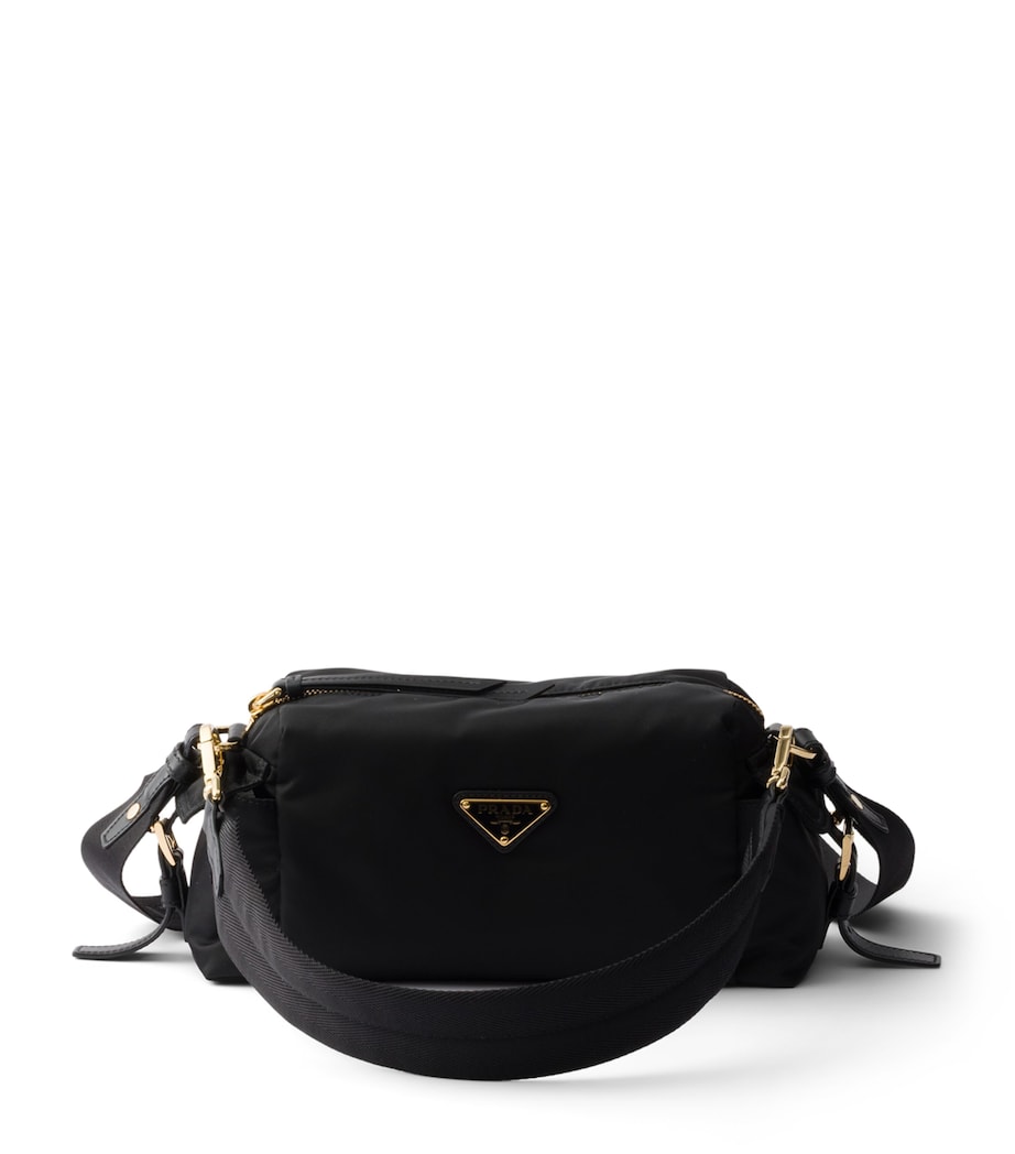Prada Small Re-Nylon and Leather Explore Shoulder Bag Black Image 1