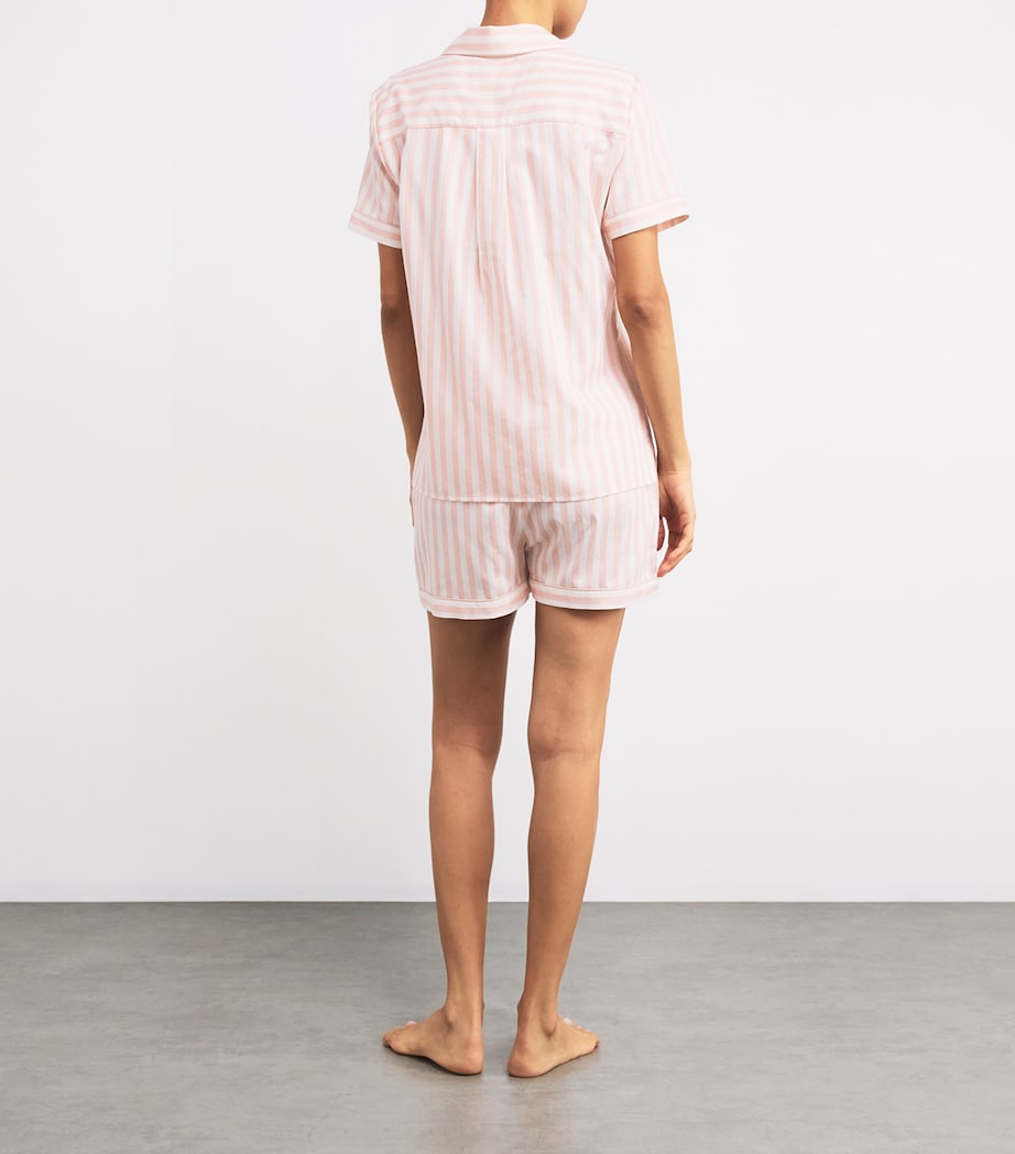 Harrods Womens Cotton Short-Sleeve Pyjama Set Pink Image 3