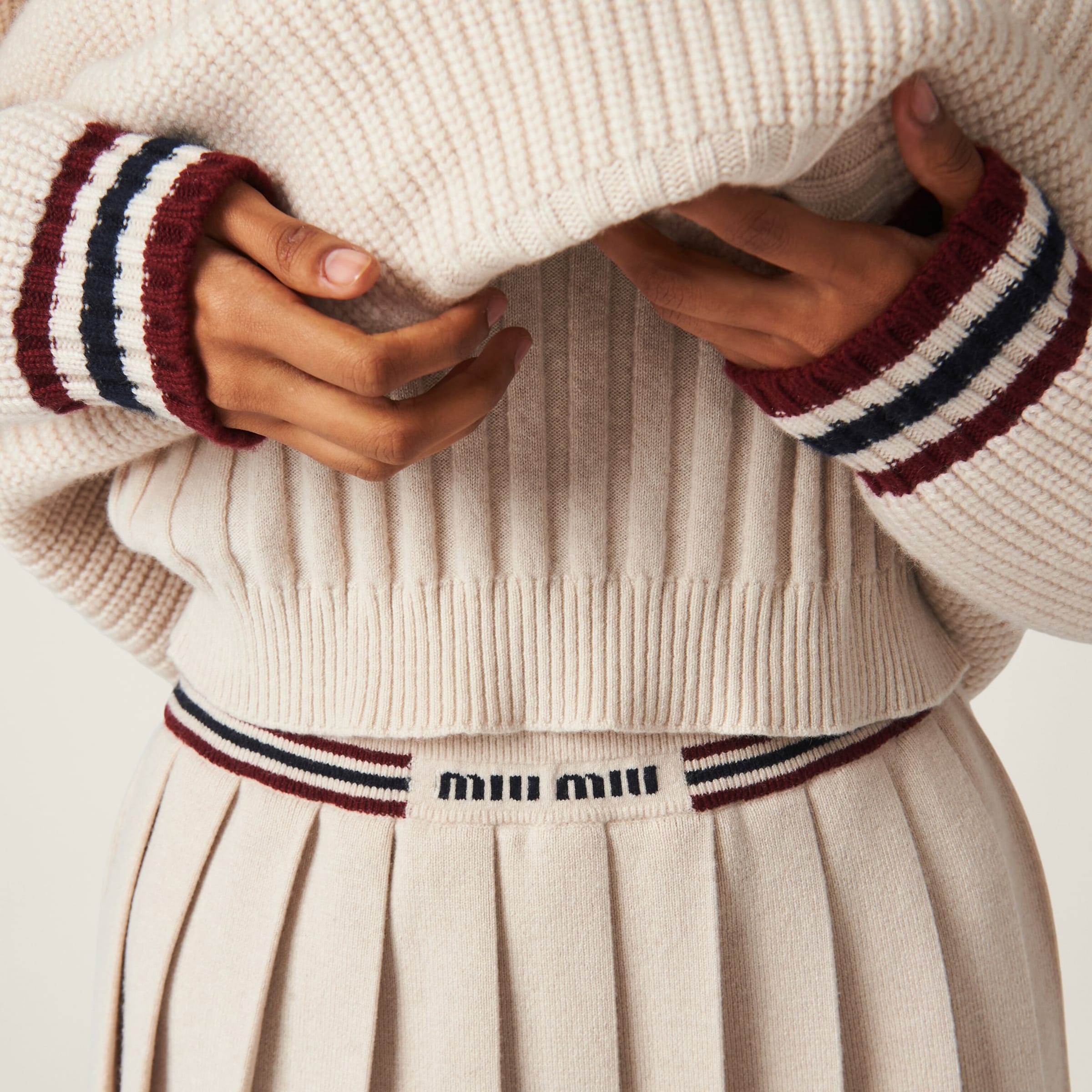 Miu Miu Womens Cashmere Knitted Polo Top Image 5