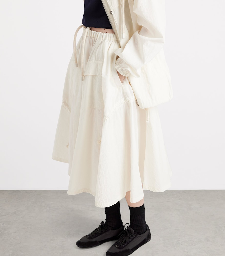 Cotton-Blend Midi Skirt F0304 Image 4