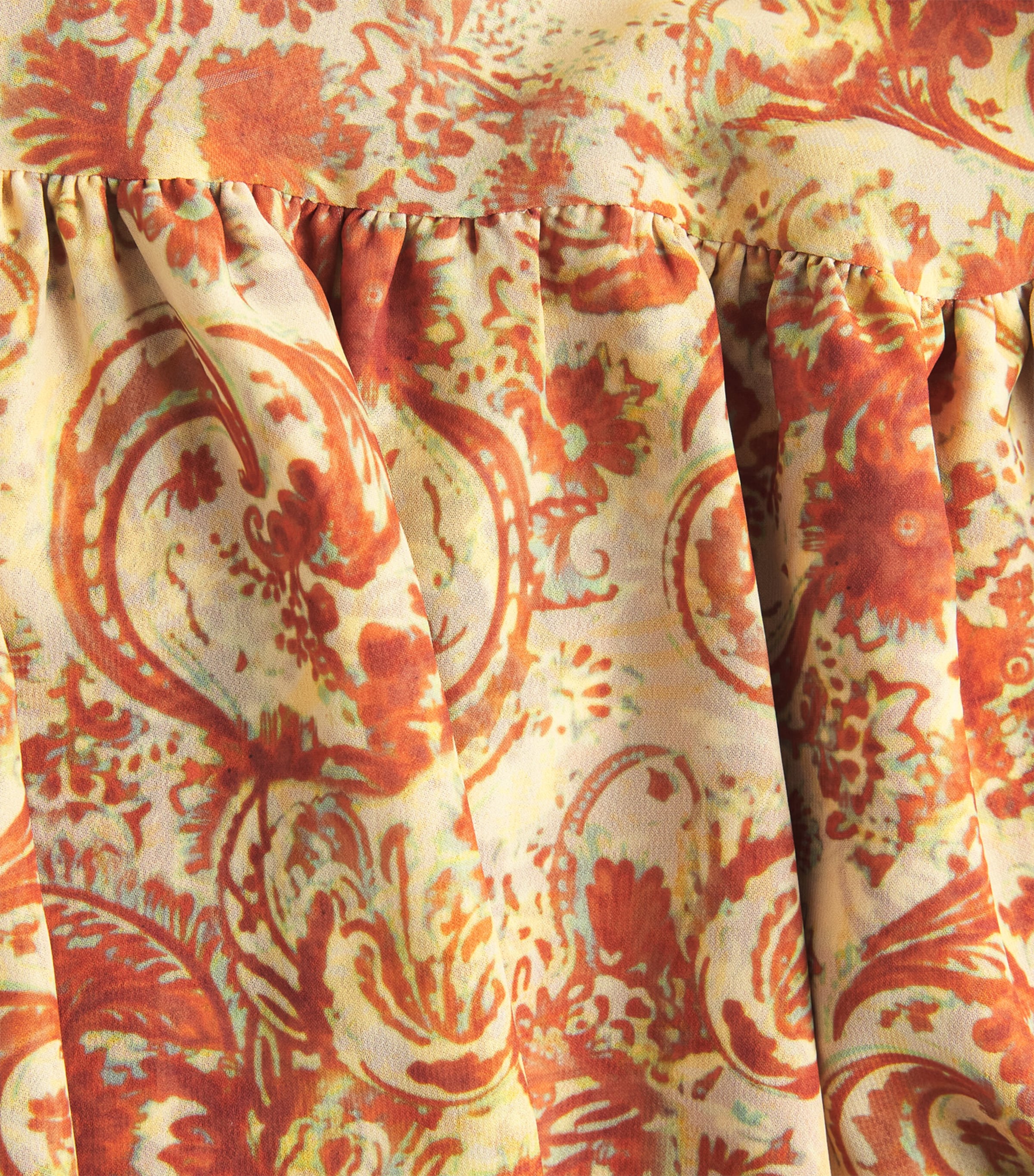 De La Vali Womens Chiffon Floral Avalon Maxi Dress Cachemira Yellow Image 6