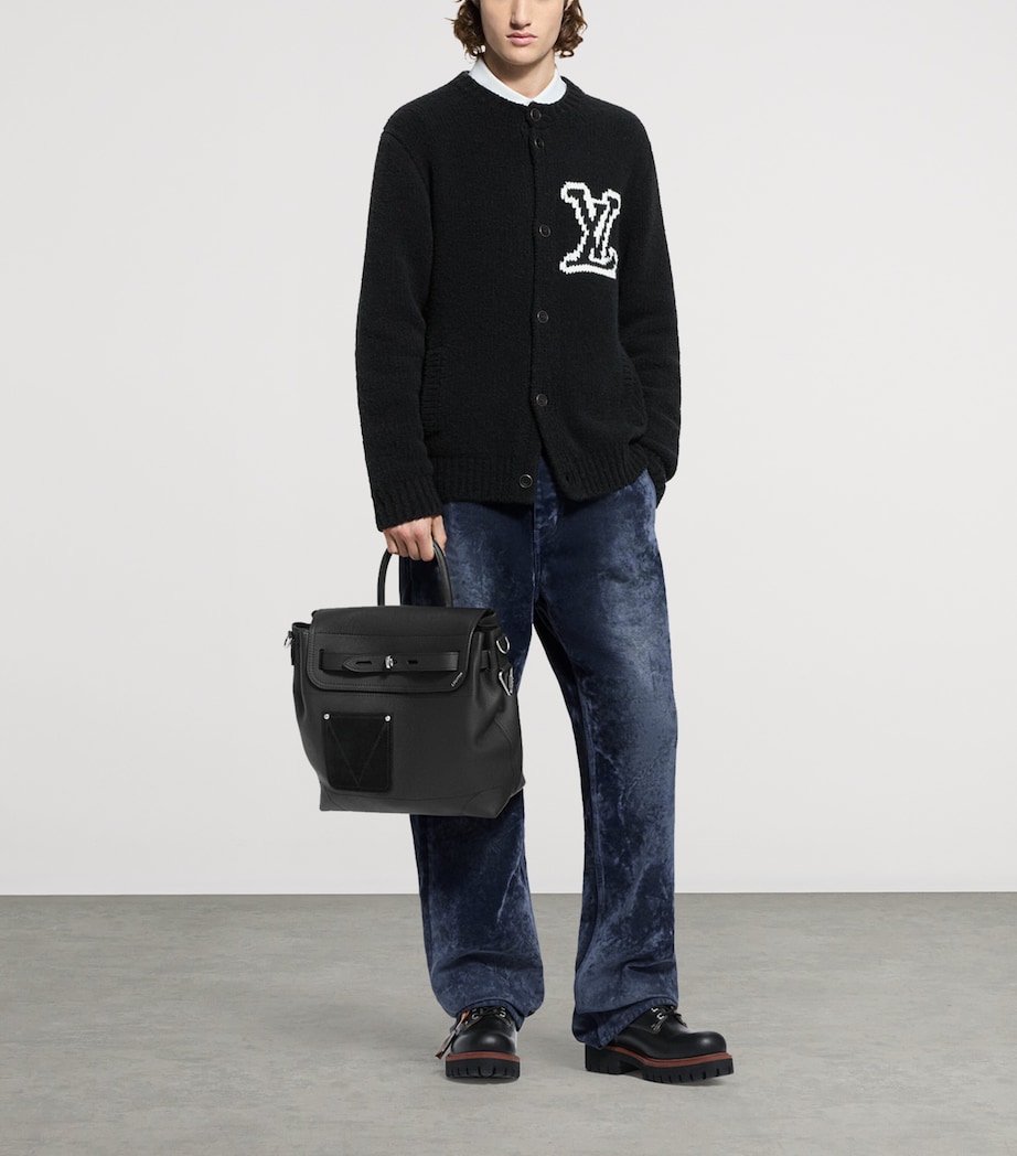 Velvet-Flocked Denim Trousers NIGHT SKY Image 5