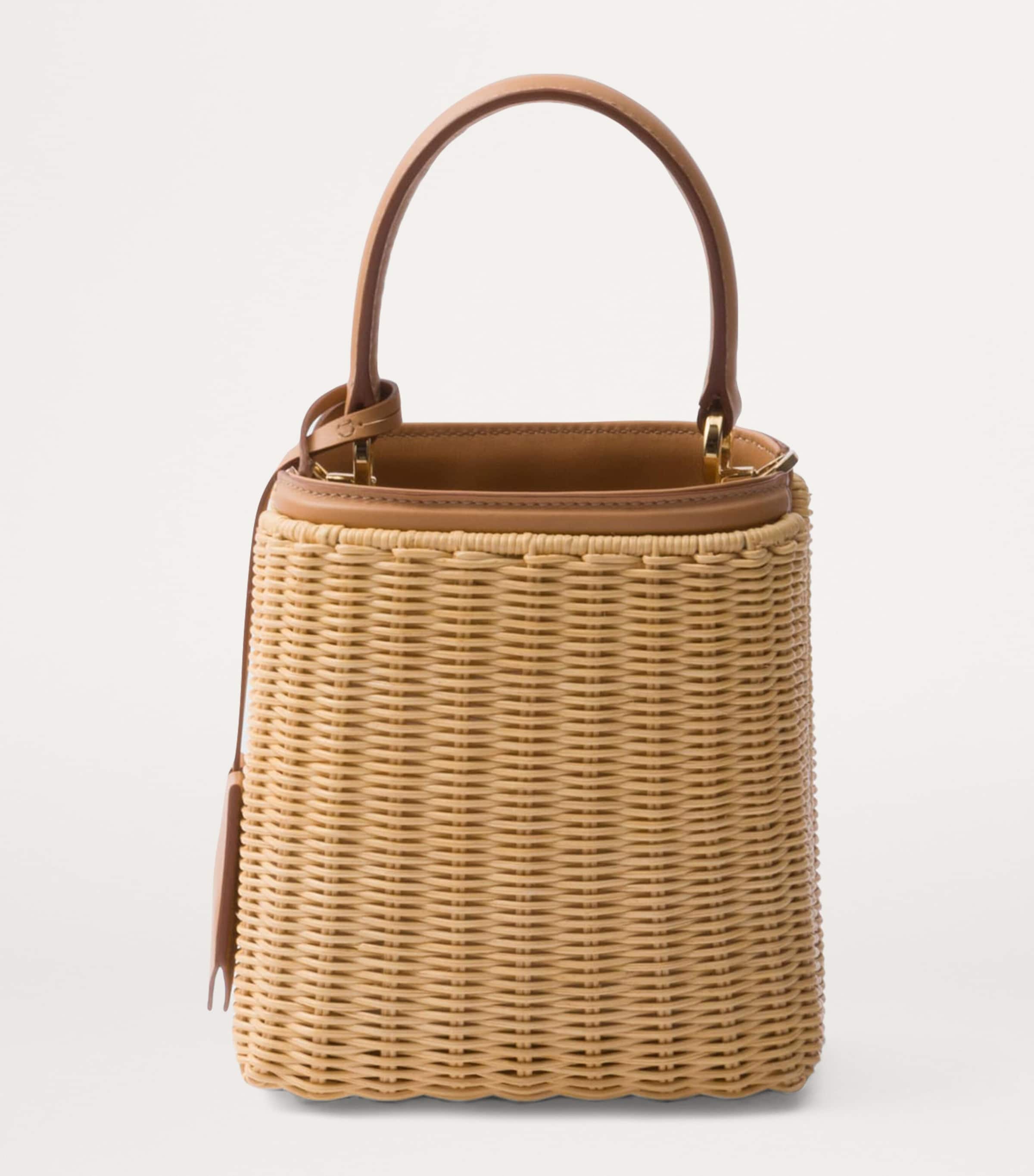 Mini Wicker Panier Top-Handle Bag F0018 Image 4
