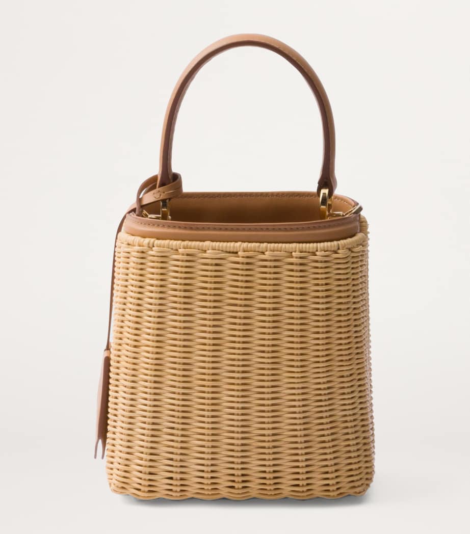 Mini Wicker Panier Top-Handle Bag F0018 Image 4