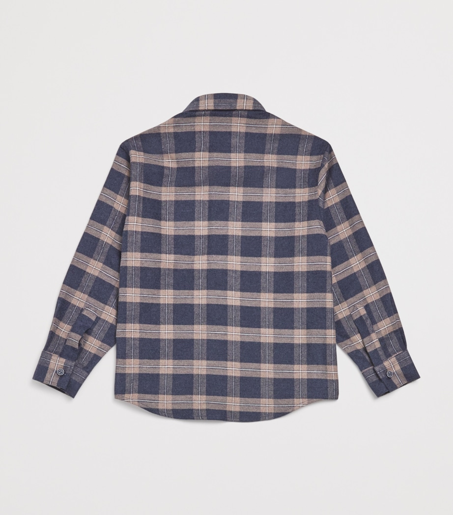 Cotton Check Shirt (2-14 Years) 175TEAK BROWN Image 2