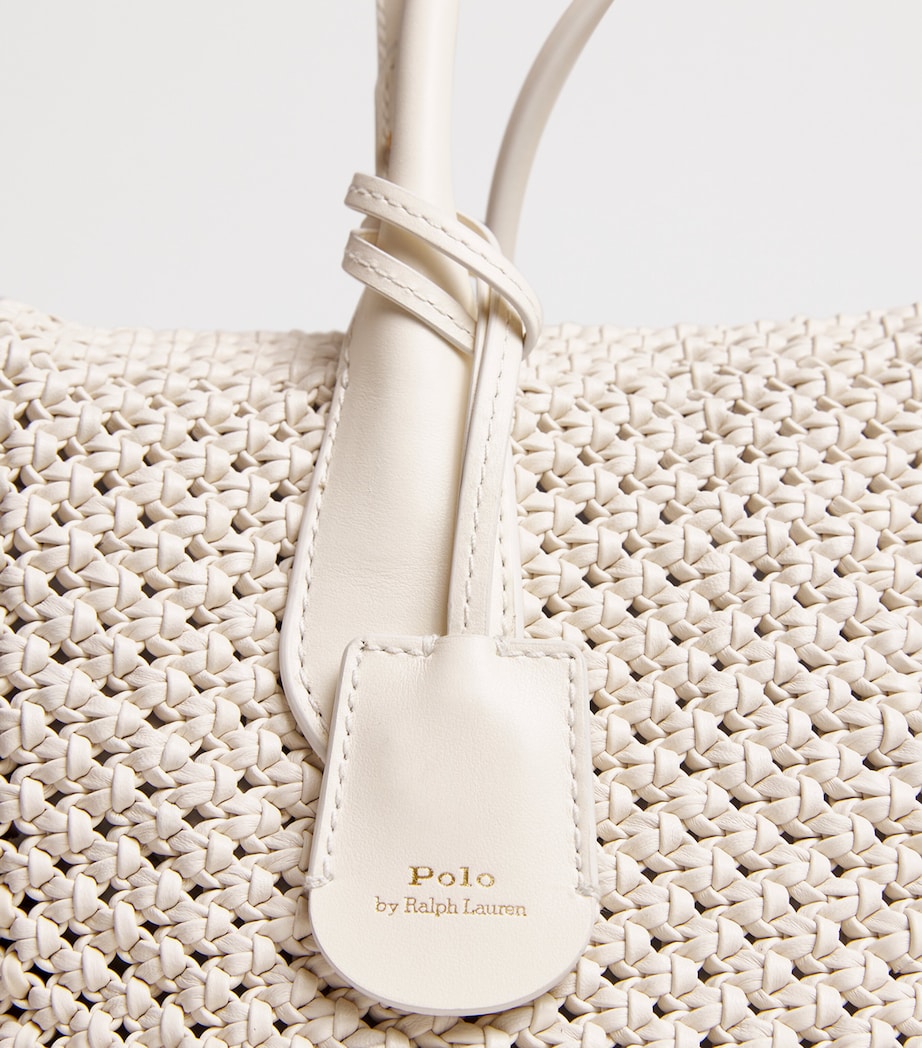 Leather Bellport Satchel Bag FROSTING Image 6