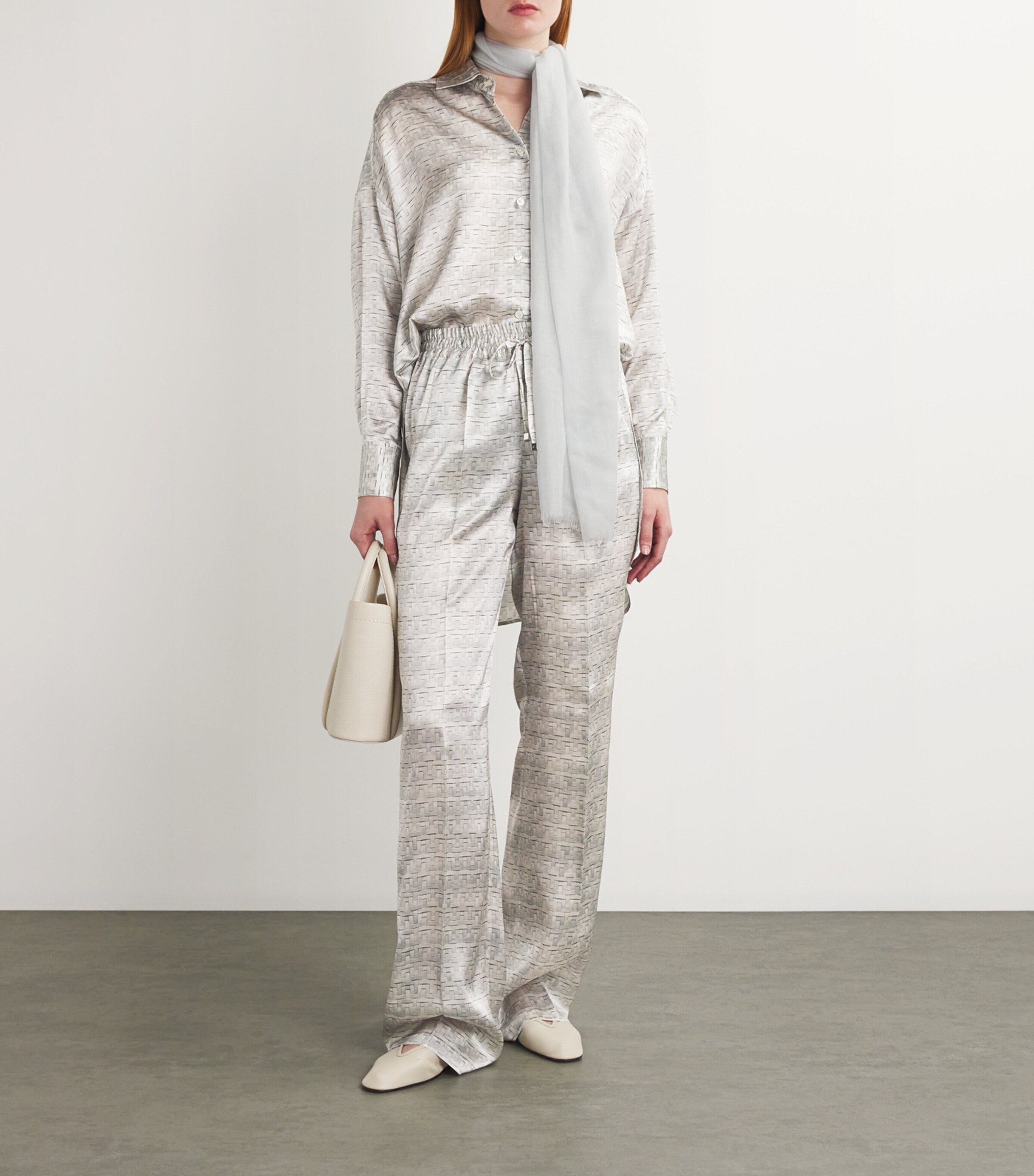 Silk Printed Shirt SKY BLUE Image 2