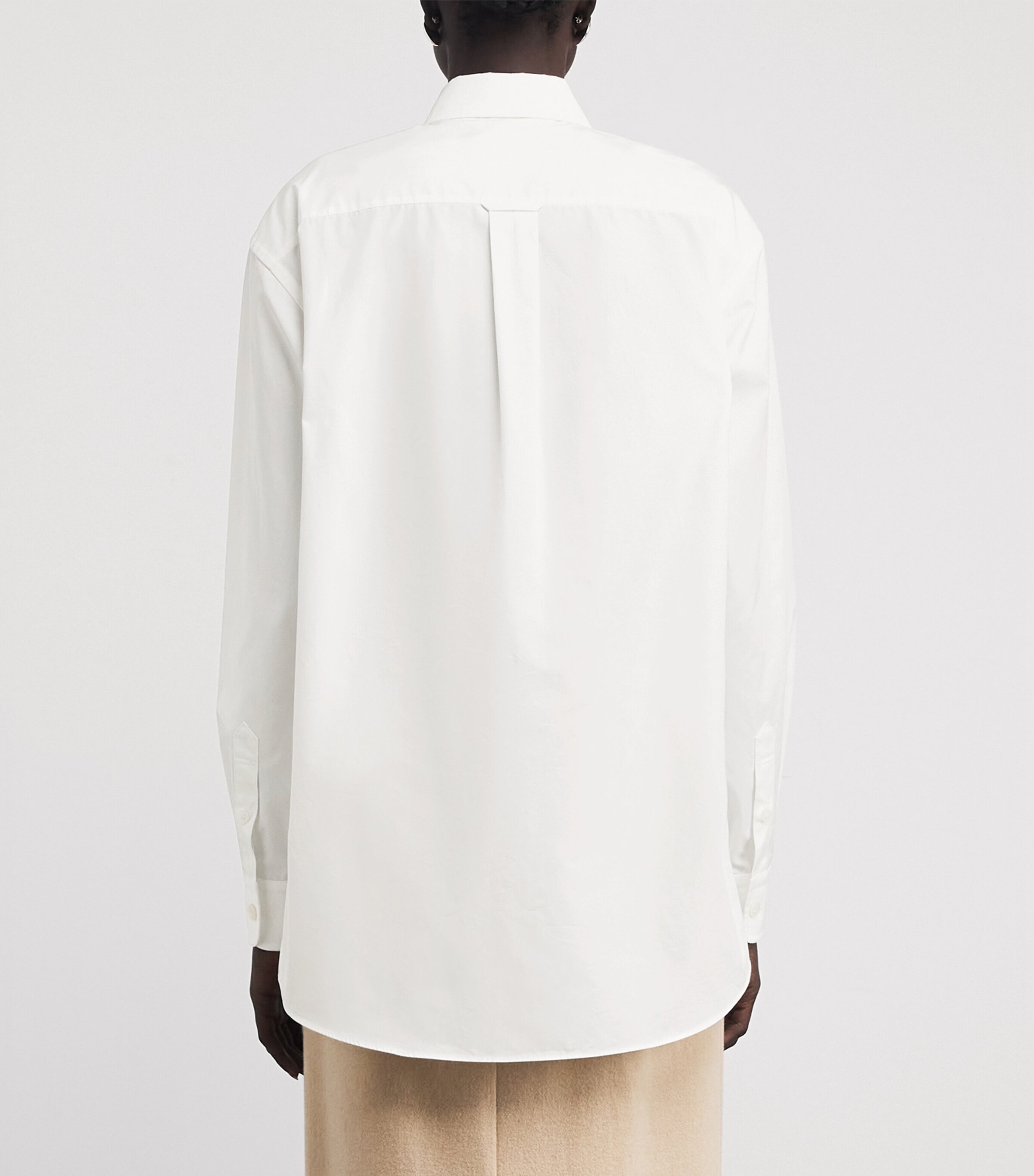 Cotton Oversized Shirt WHITE Image 4