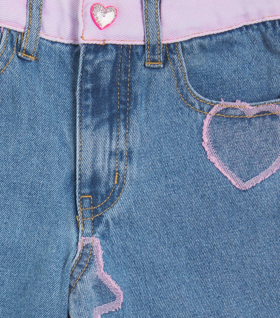 Billieblush Embroidered Wide-Leg Jeans (2-12 Years) Denim Blue Image 2