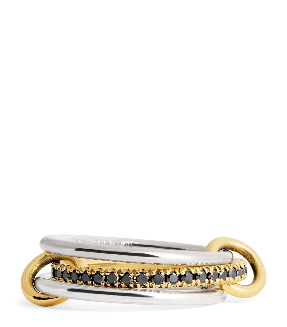 Mixed Gold and Black Diamond Tigris Ring (Size 10) MIXED GOLD Image 1