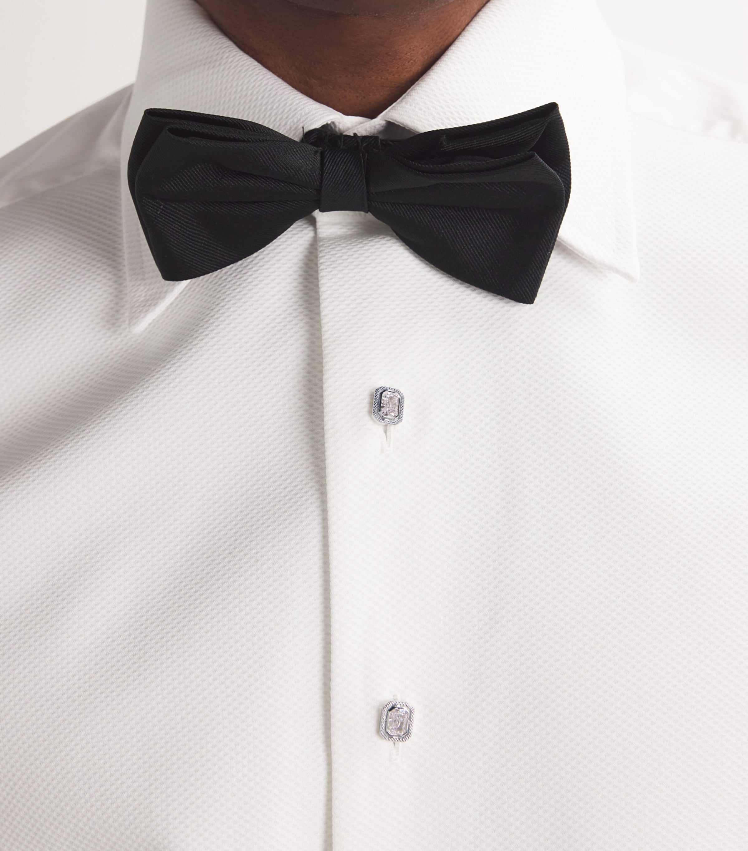 Rhodium-Plated Halo Cufflink and Studs Set SILVER Image 5