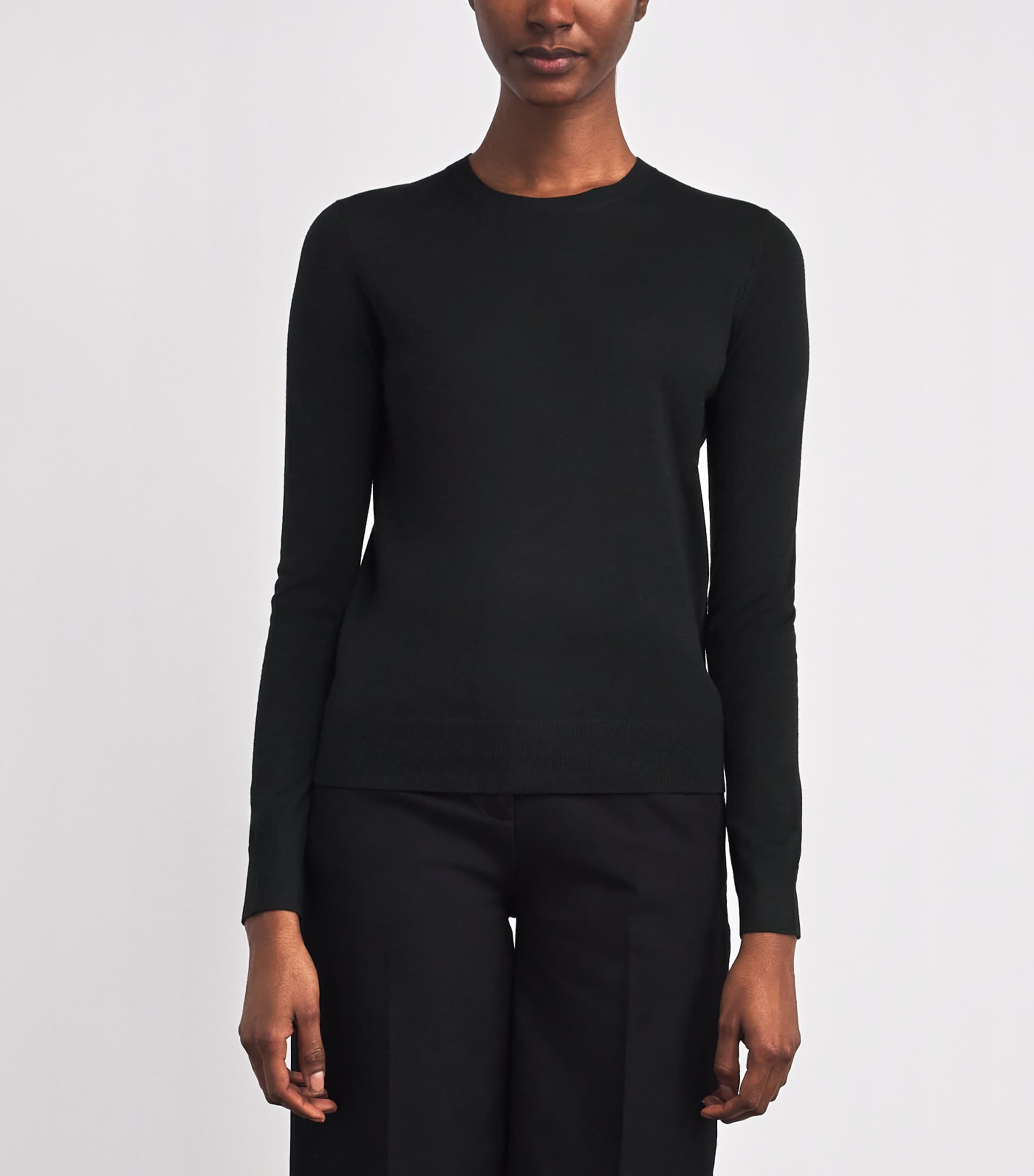 Wool Long-Sleeve T-Shirt BLACK Image 3