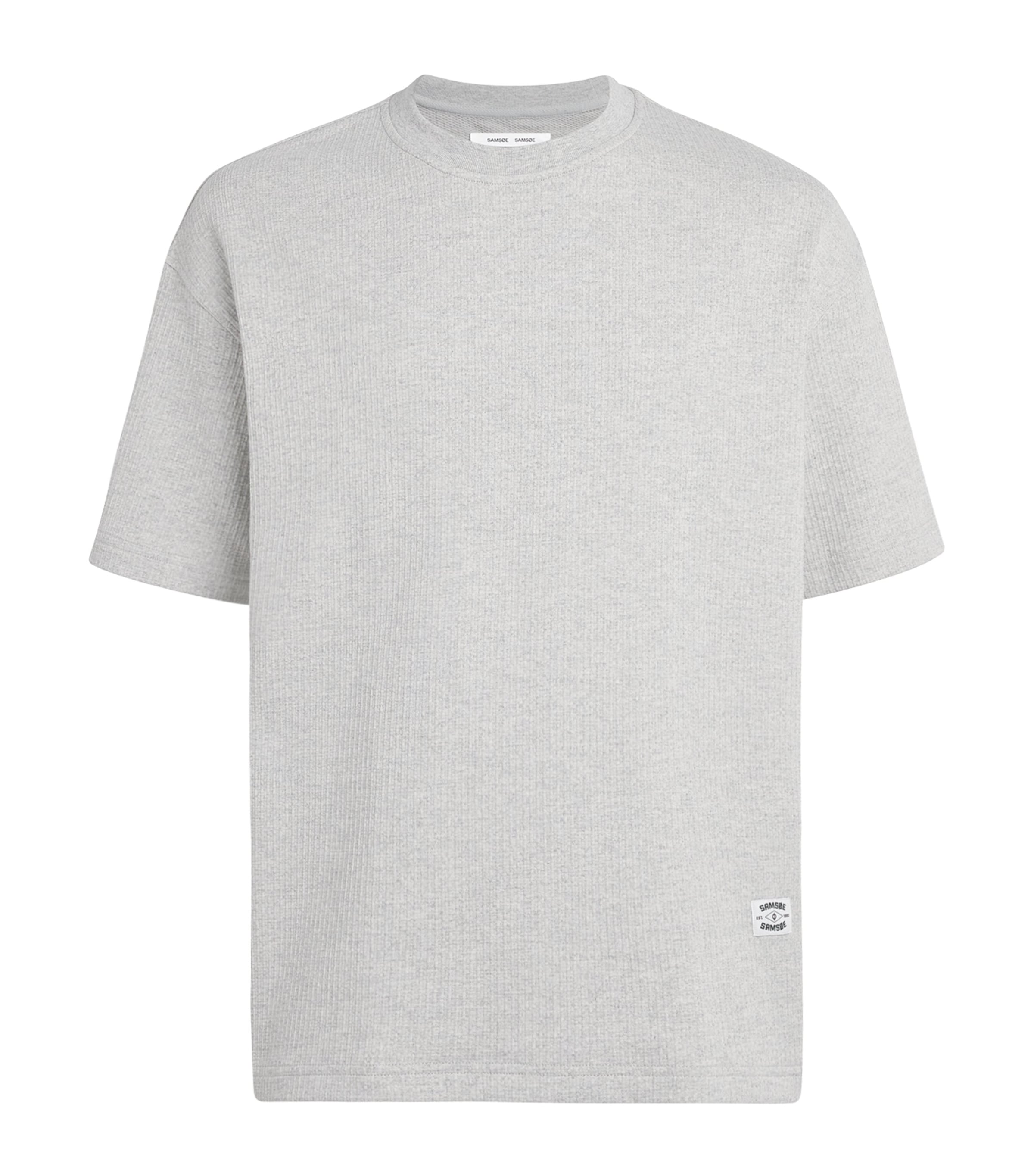 Samsøe Samsøe Mens Sajason T-Shirt Grey Mel. Image 1