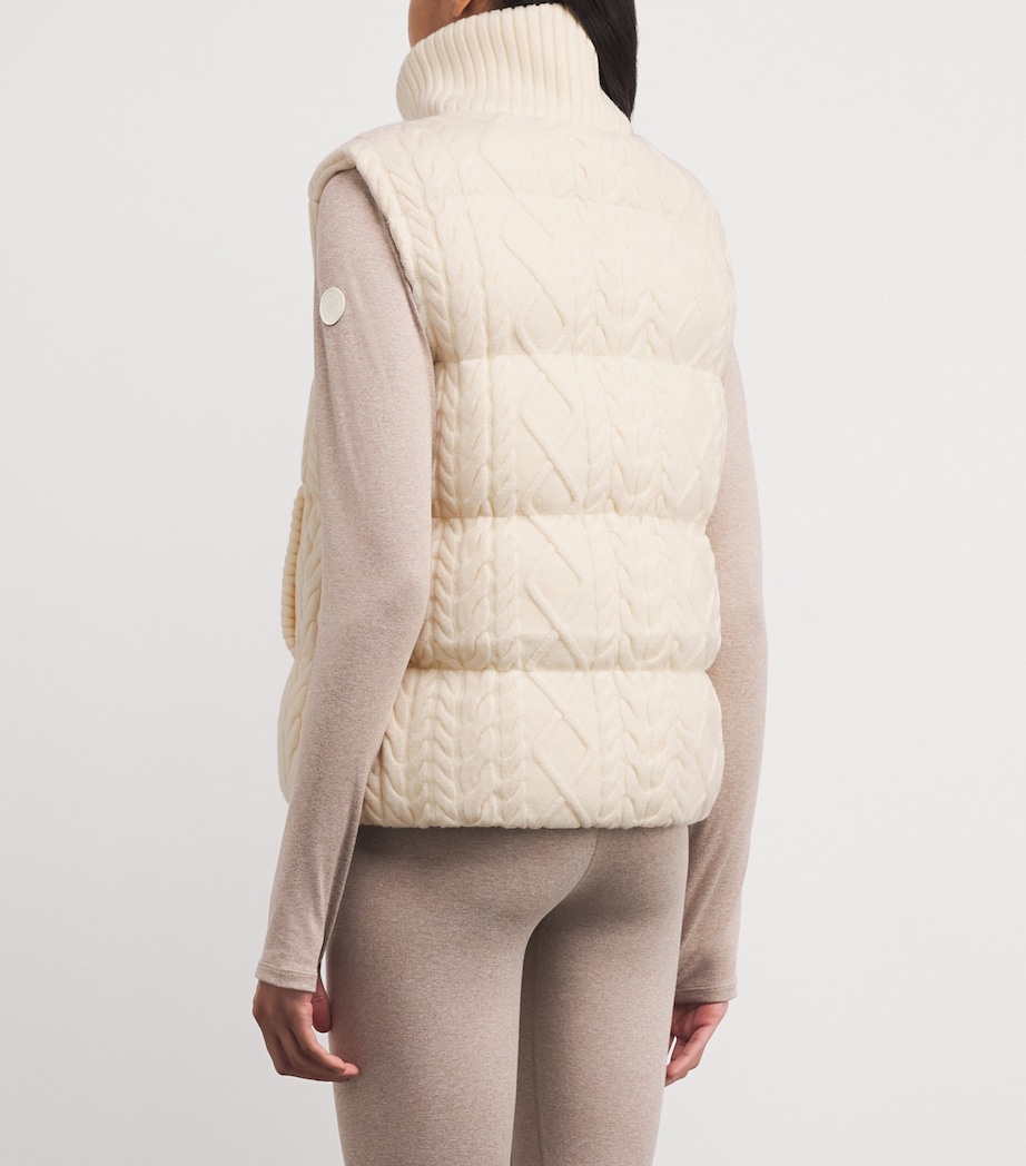 Cable-Knit Padded Irina Gilet EGRET Image 4