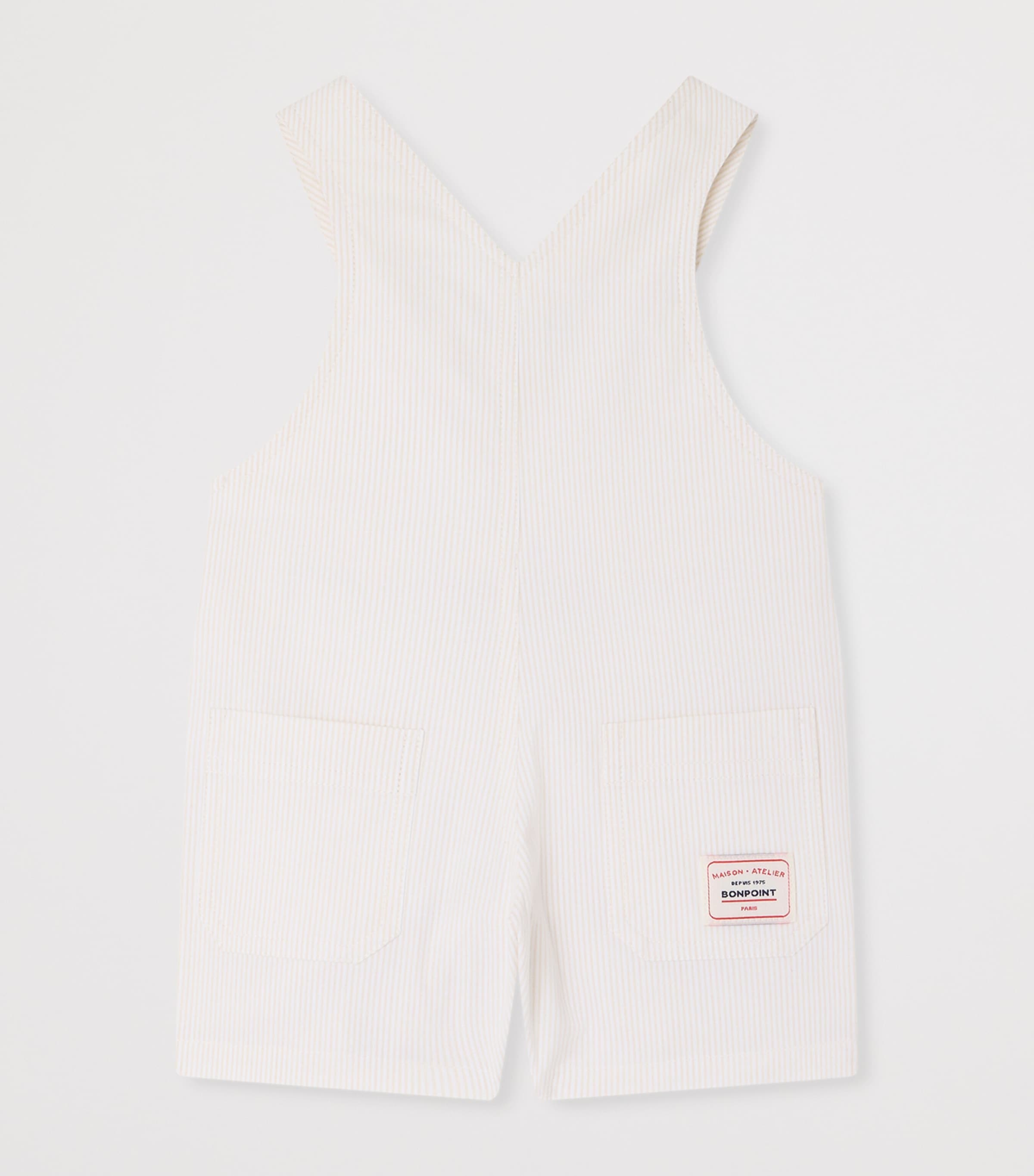 Bonpoint Cotton Farel Dungarees (6-18 Months) Ficelle Image 2