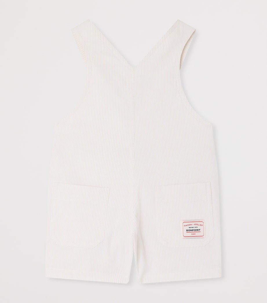 Bonpoint Cotton Farel Dungarees (6-18 Months) Ficelle Image 2