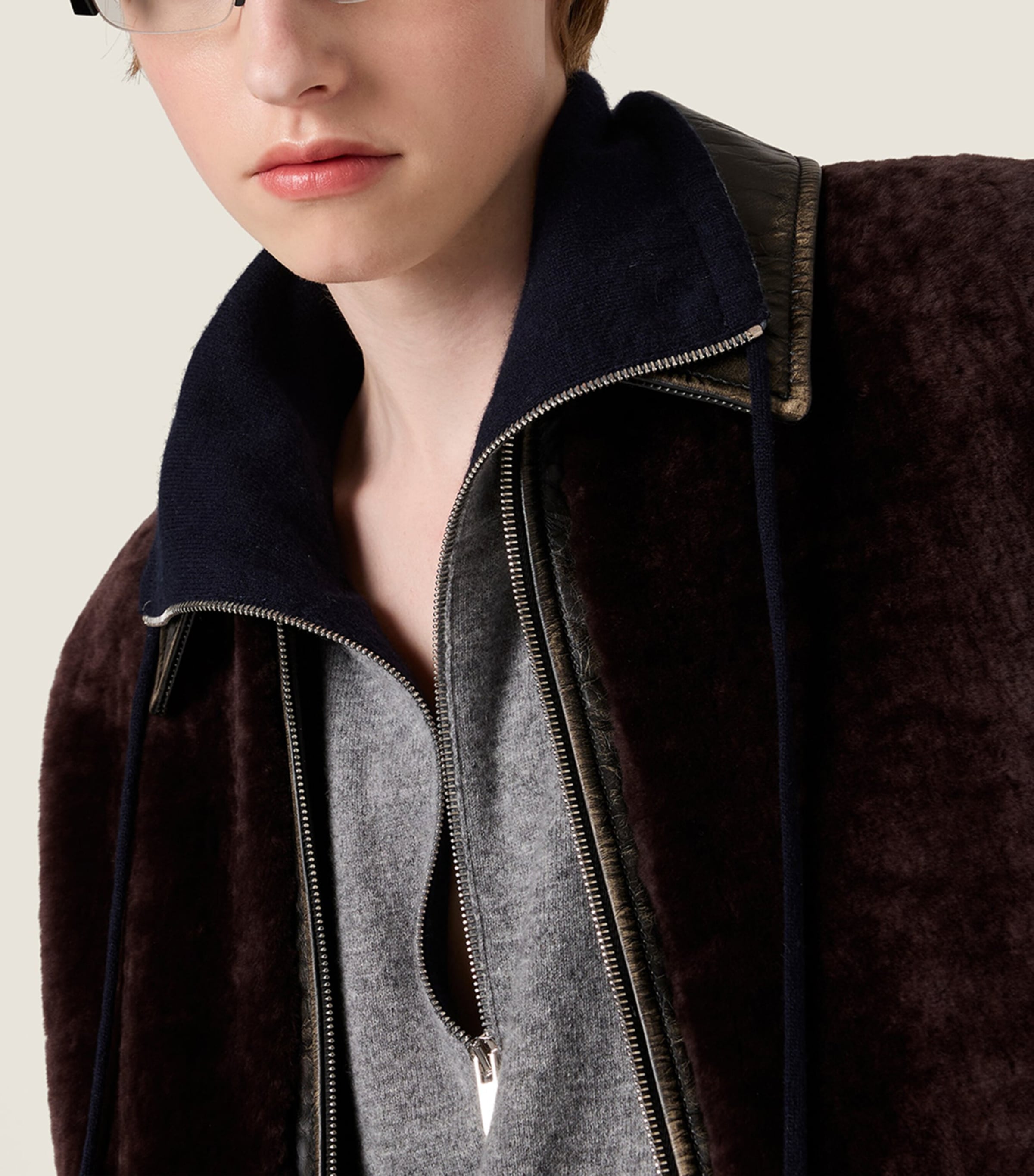 Miu Miu Womens Cashmere Half Zip Sweater Image 4