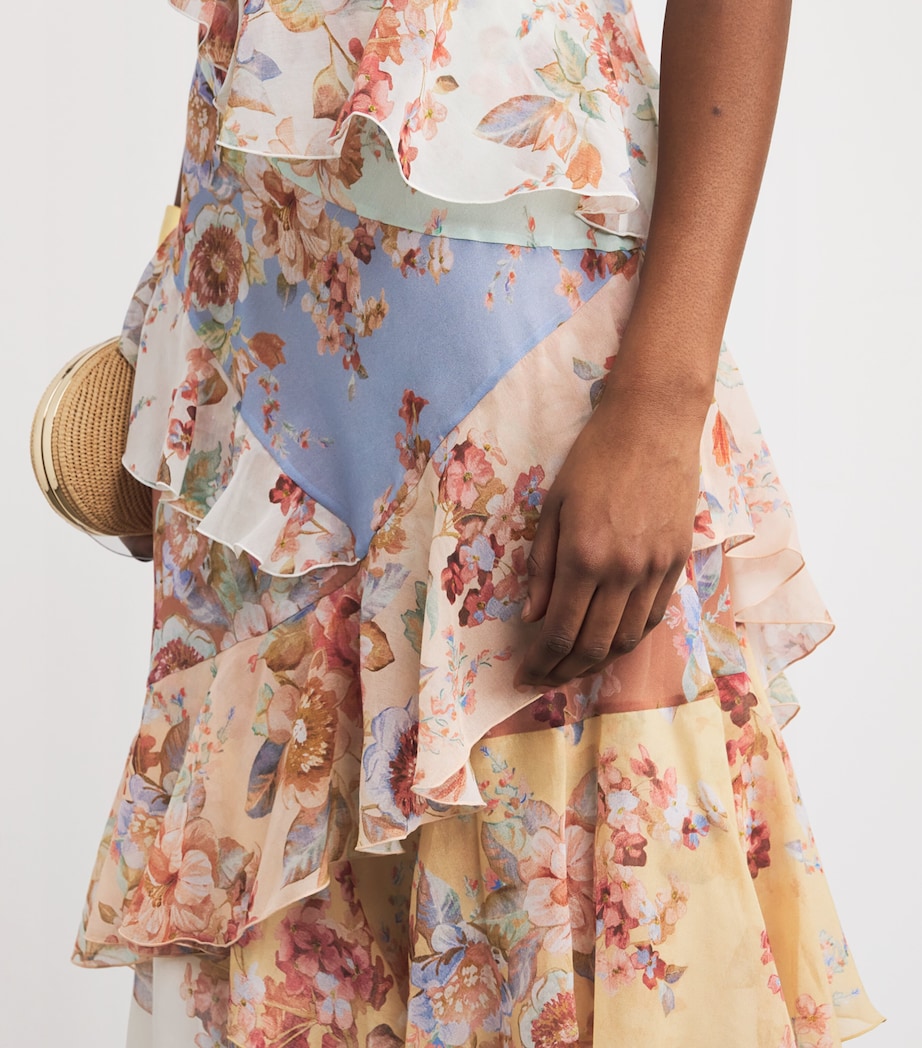 Cotton-Silk Floral Awaken Maxi Dress SPLICED PRINTSPLPR Image 5