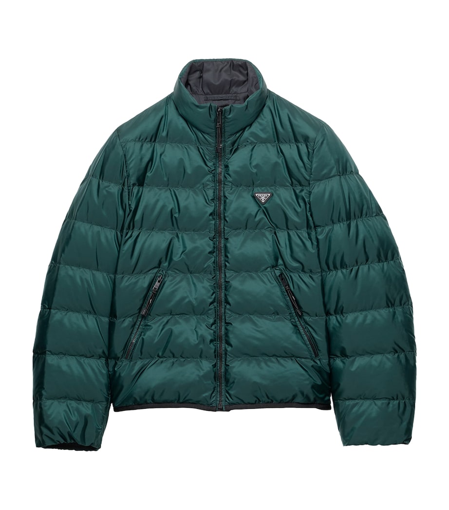 Prada Mens Re-Nylon Puffer Jacket Green Image 1