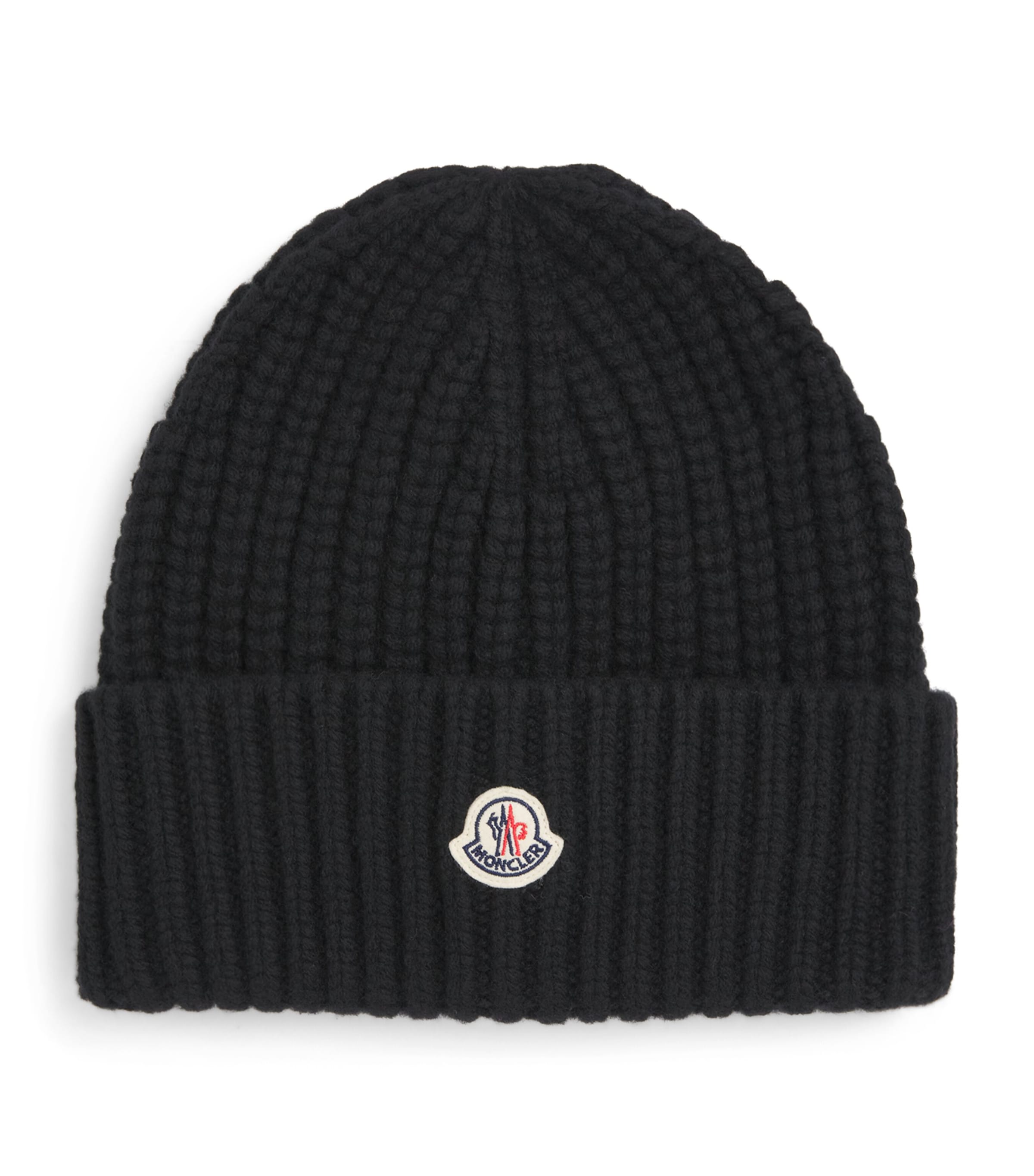 Moncler Tricot Cotton Beanie In Black