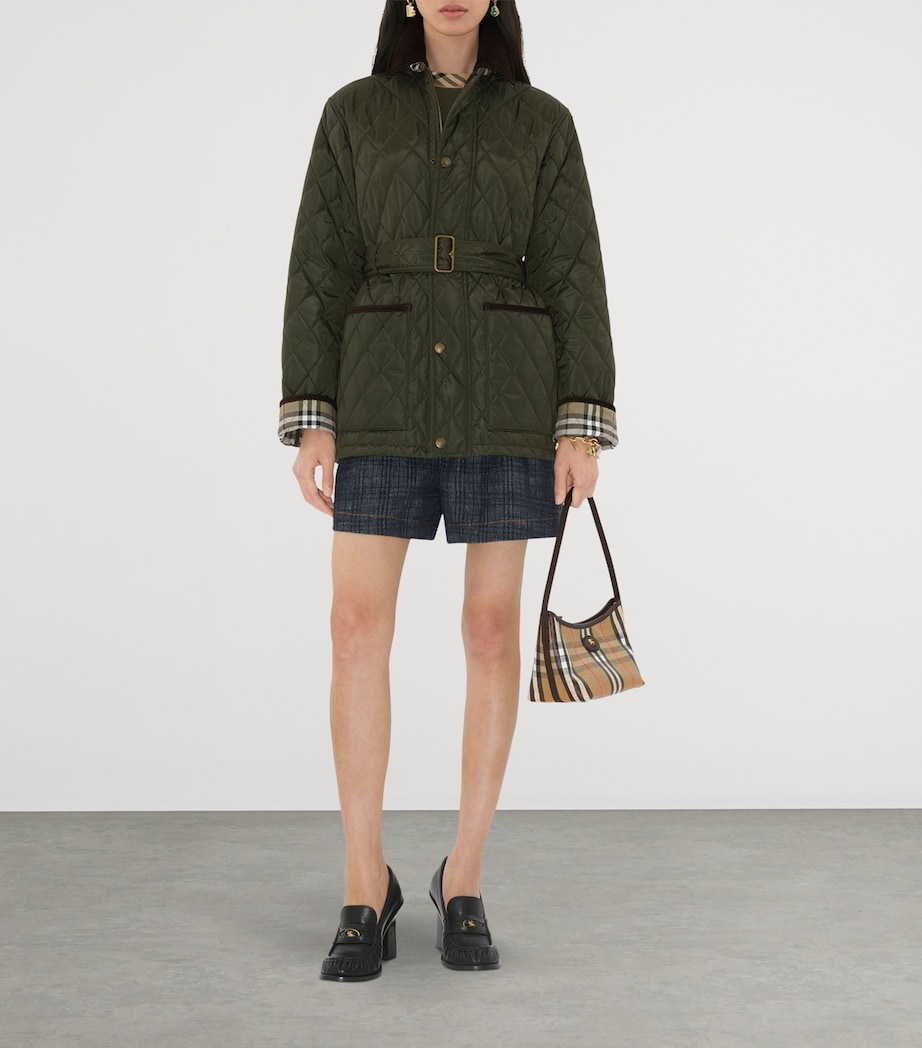 Quilted Belted Field Jacket SHALE Image 3