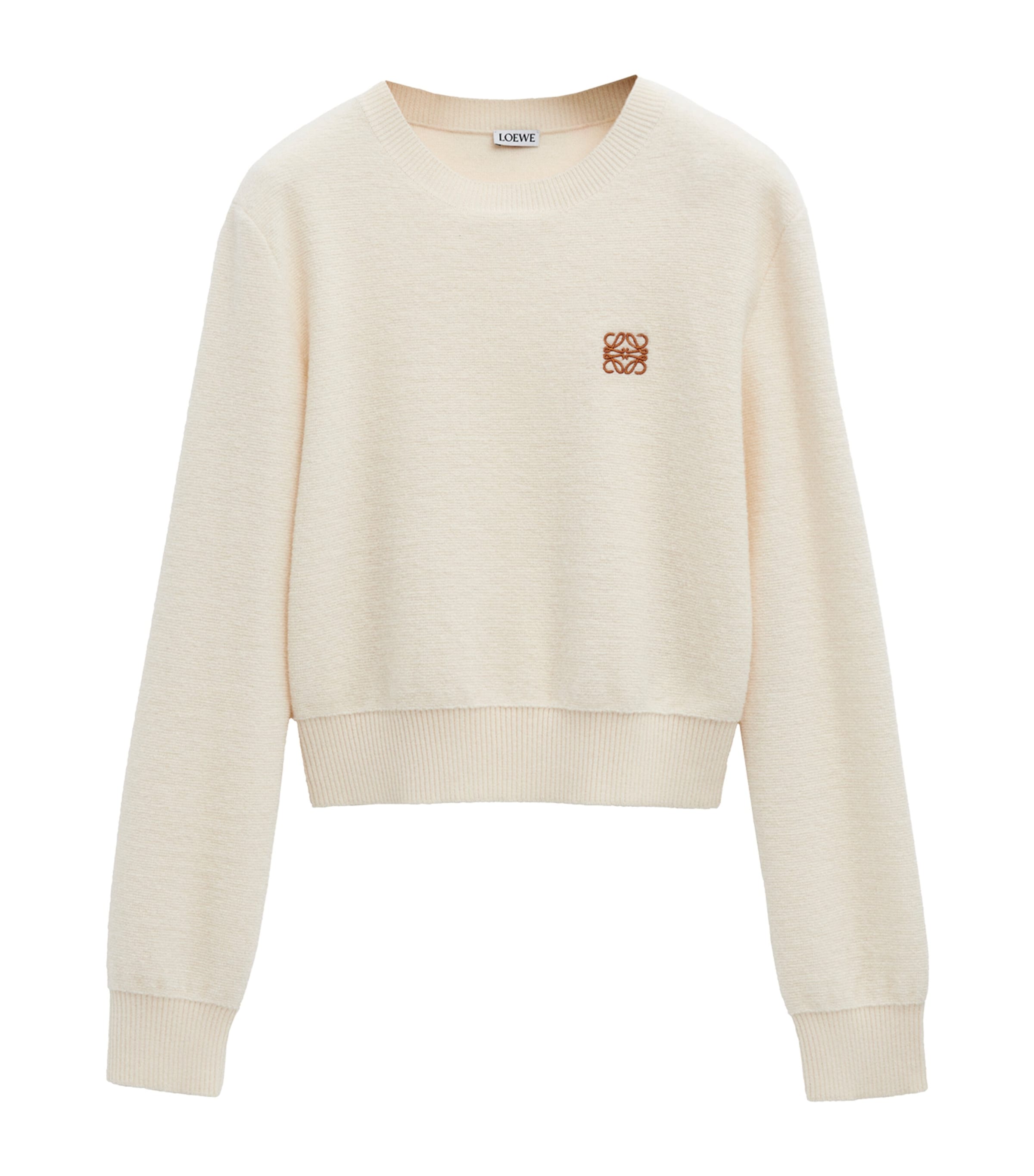 Loewe Anagram Wool Sweater In Beige