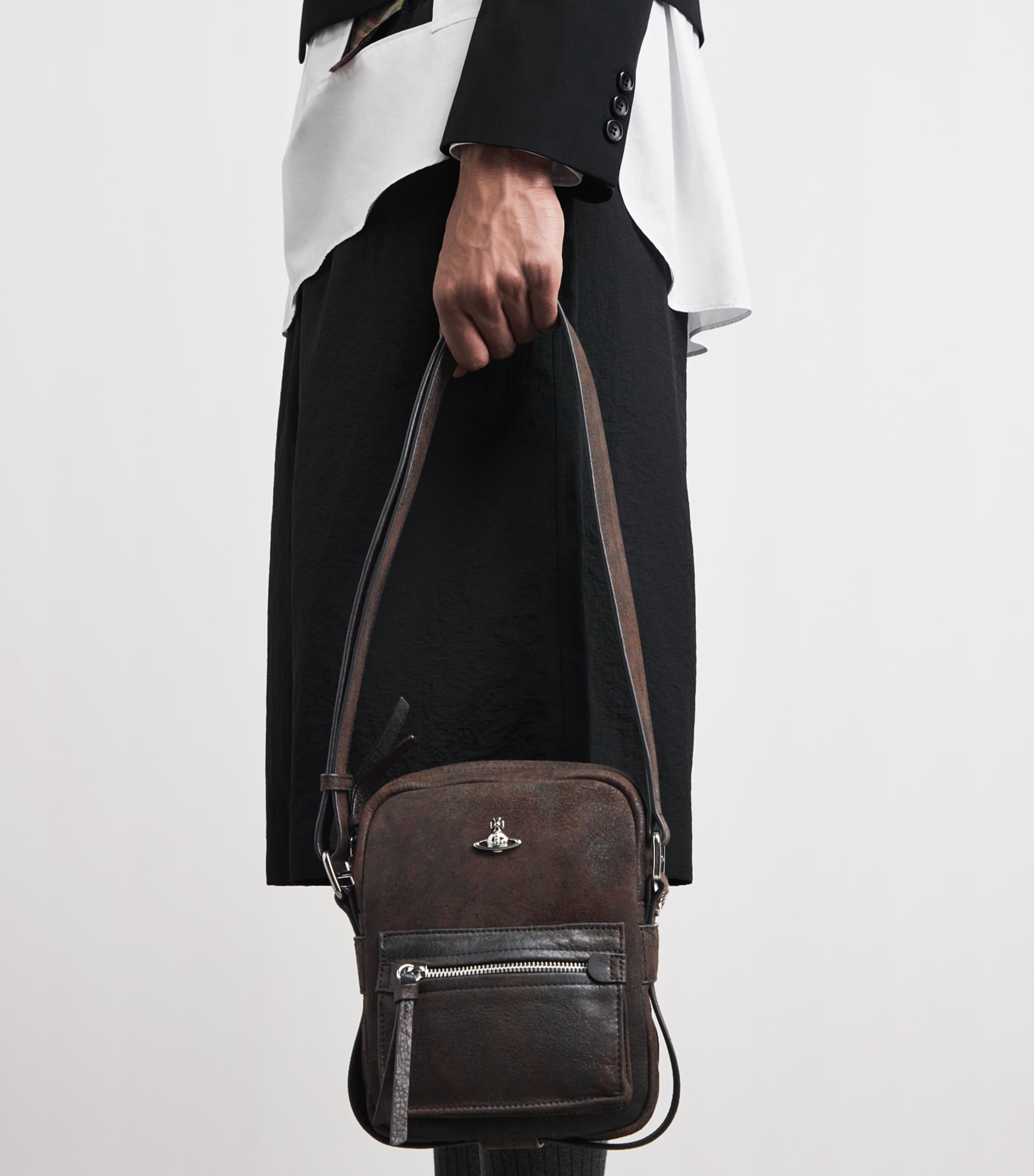 Vivienne Westwood Brown Leather Jackson Satchel | Harrods UK