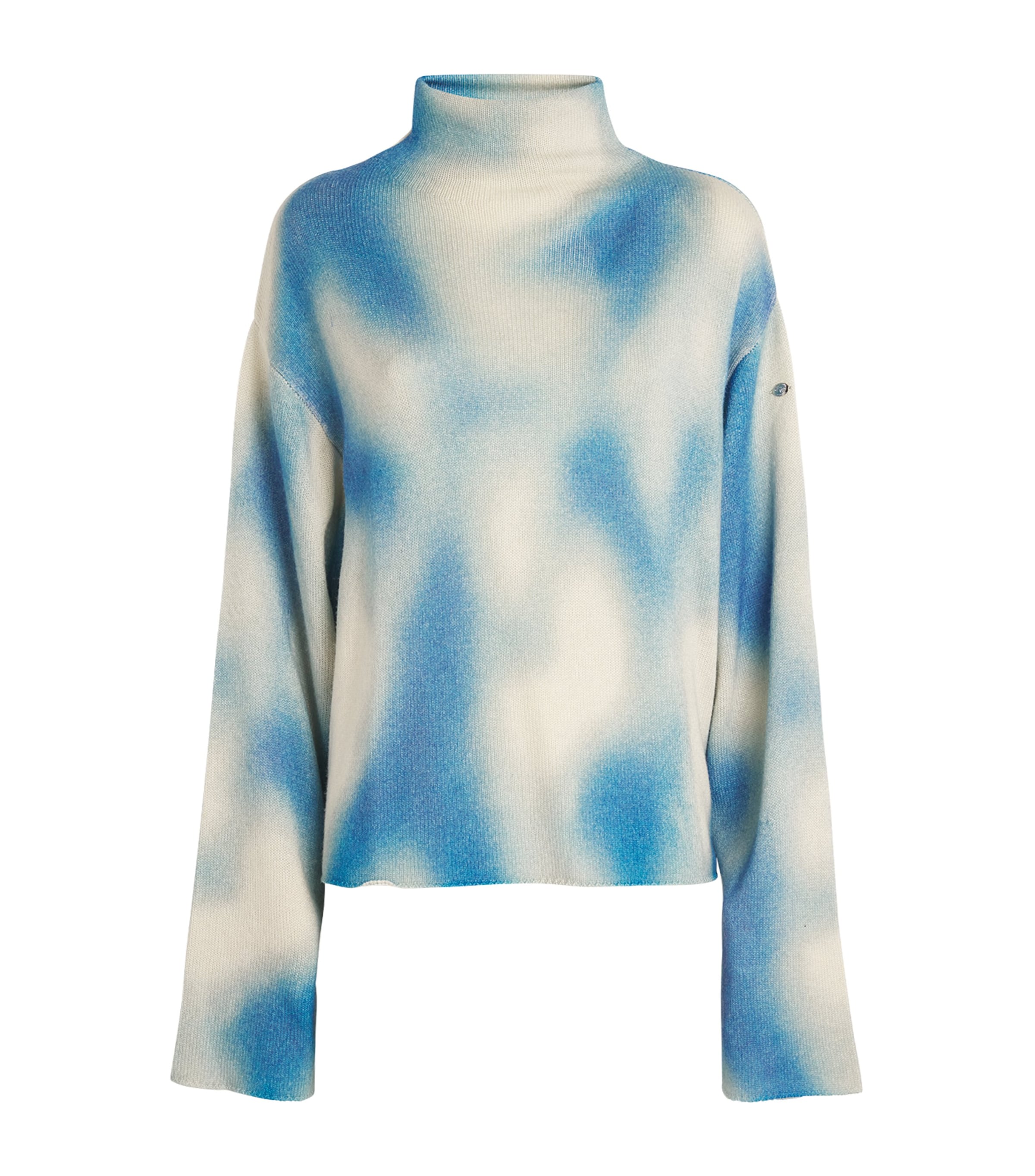 Goldbergh Merino-blend Denim Print Mouna Jumper In Blue