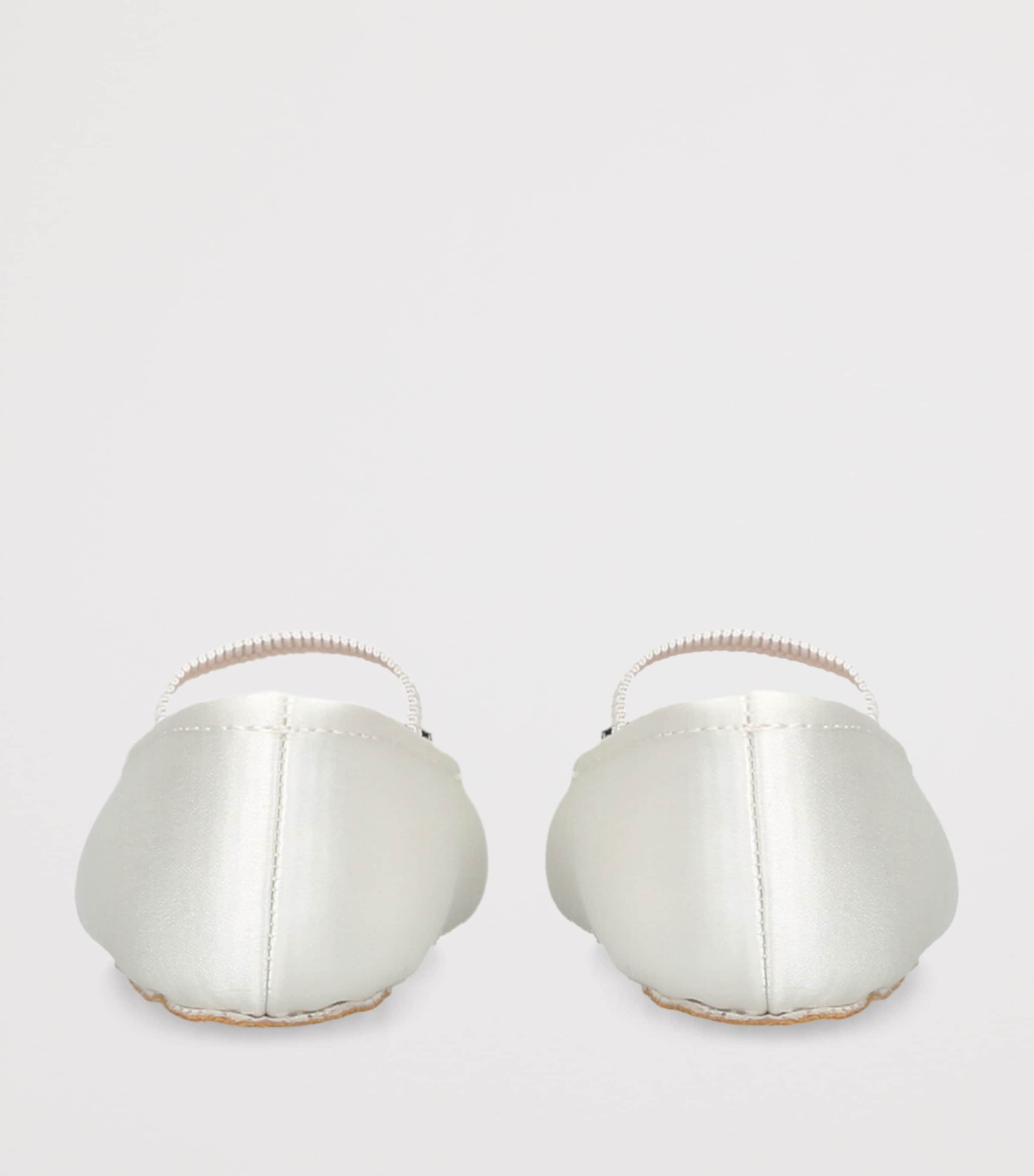 Satin Odette Ballet Flats WHITE Image 2