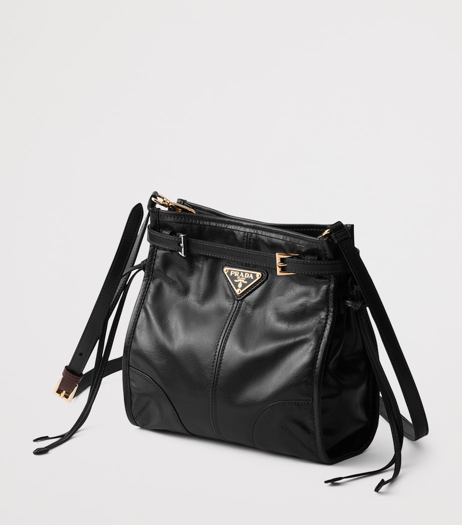 Prada Mini Leather Bonnie Shoulder Bag Black Image 2