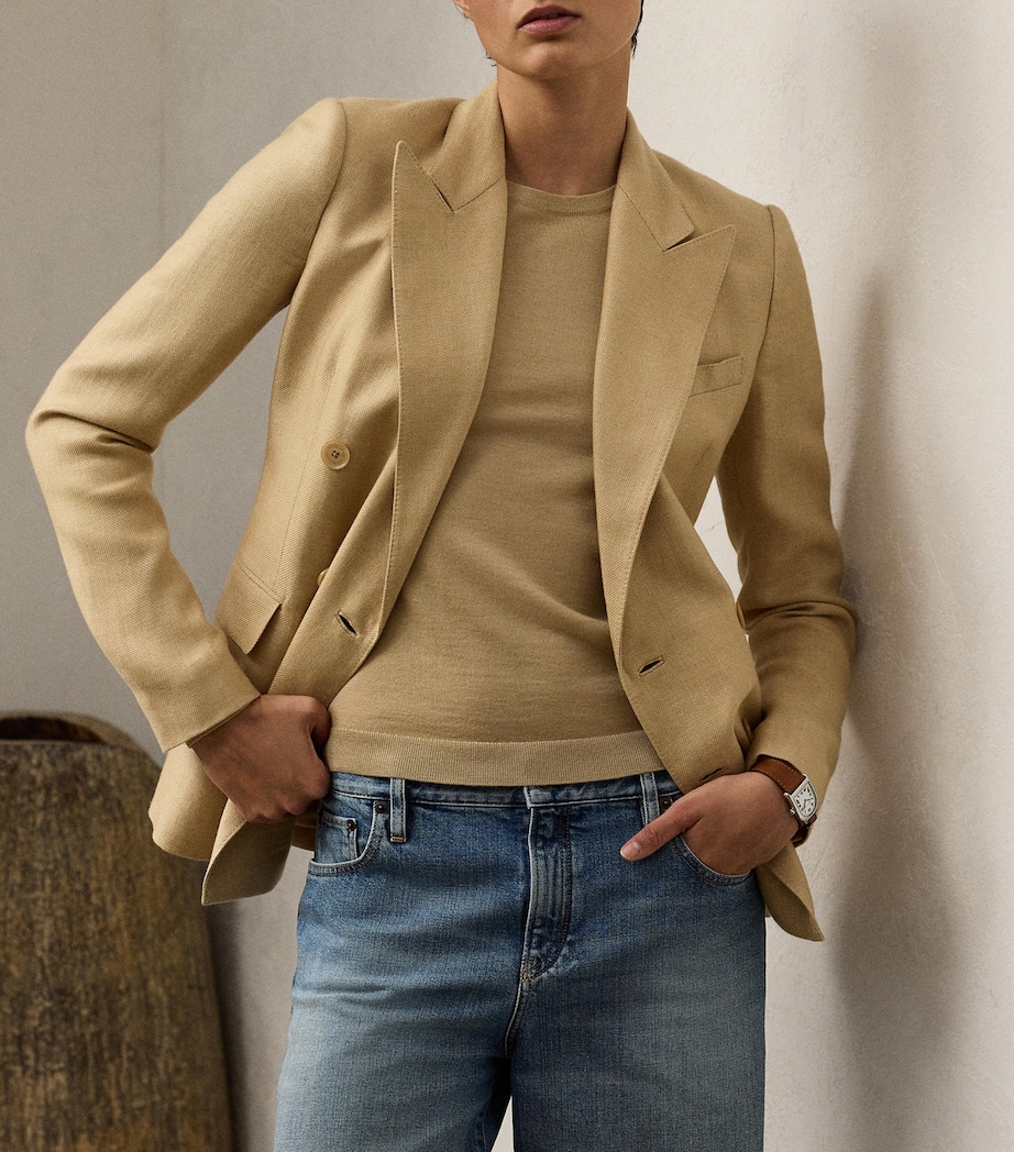 Cashmere-Linen Camden Jacket LIGHT SAND Image 5