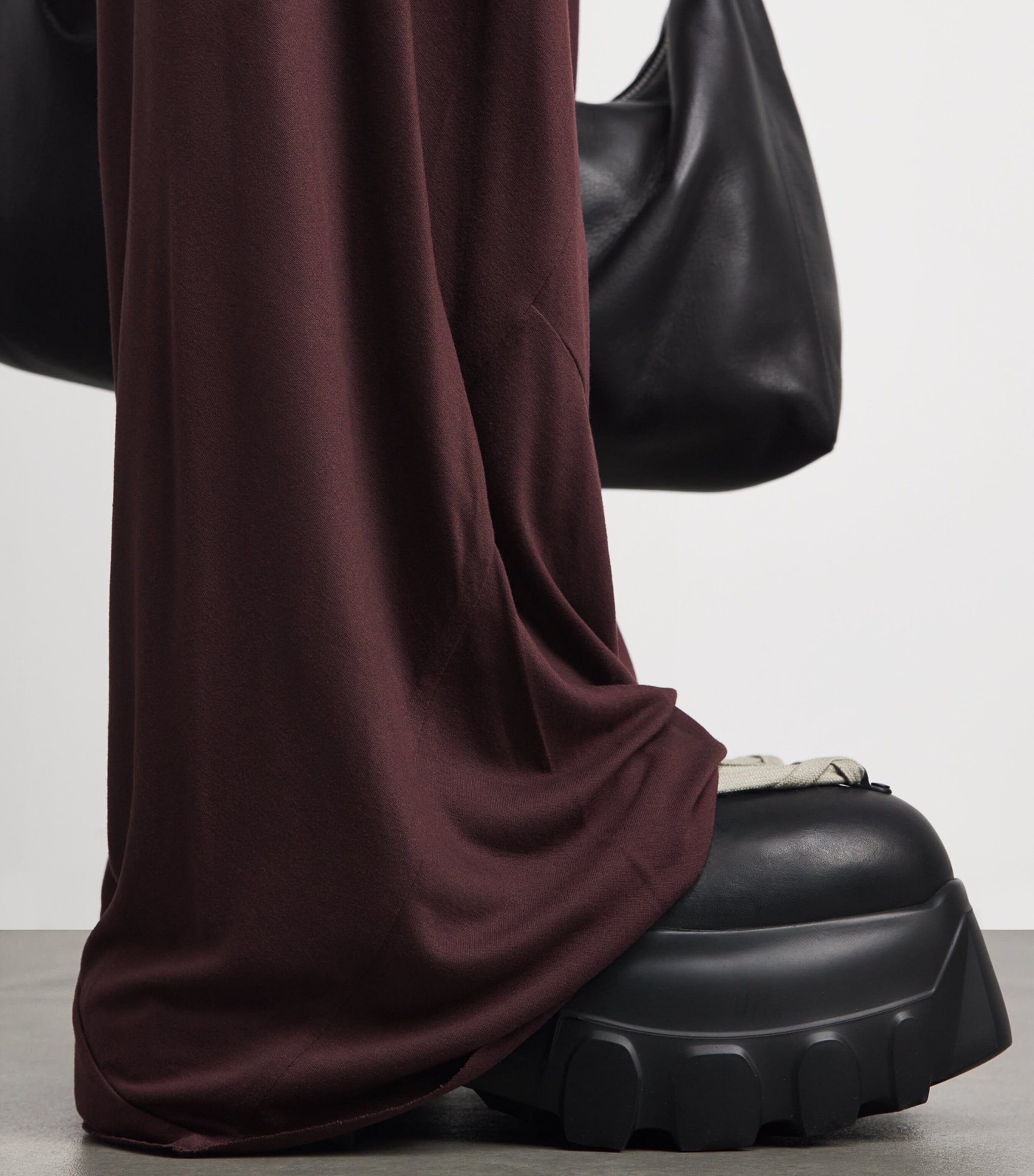 Rick Owens Womens Tower Bias Trousers Wine Image 3