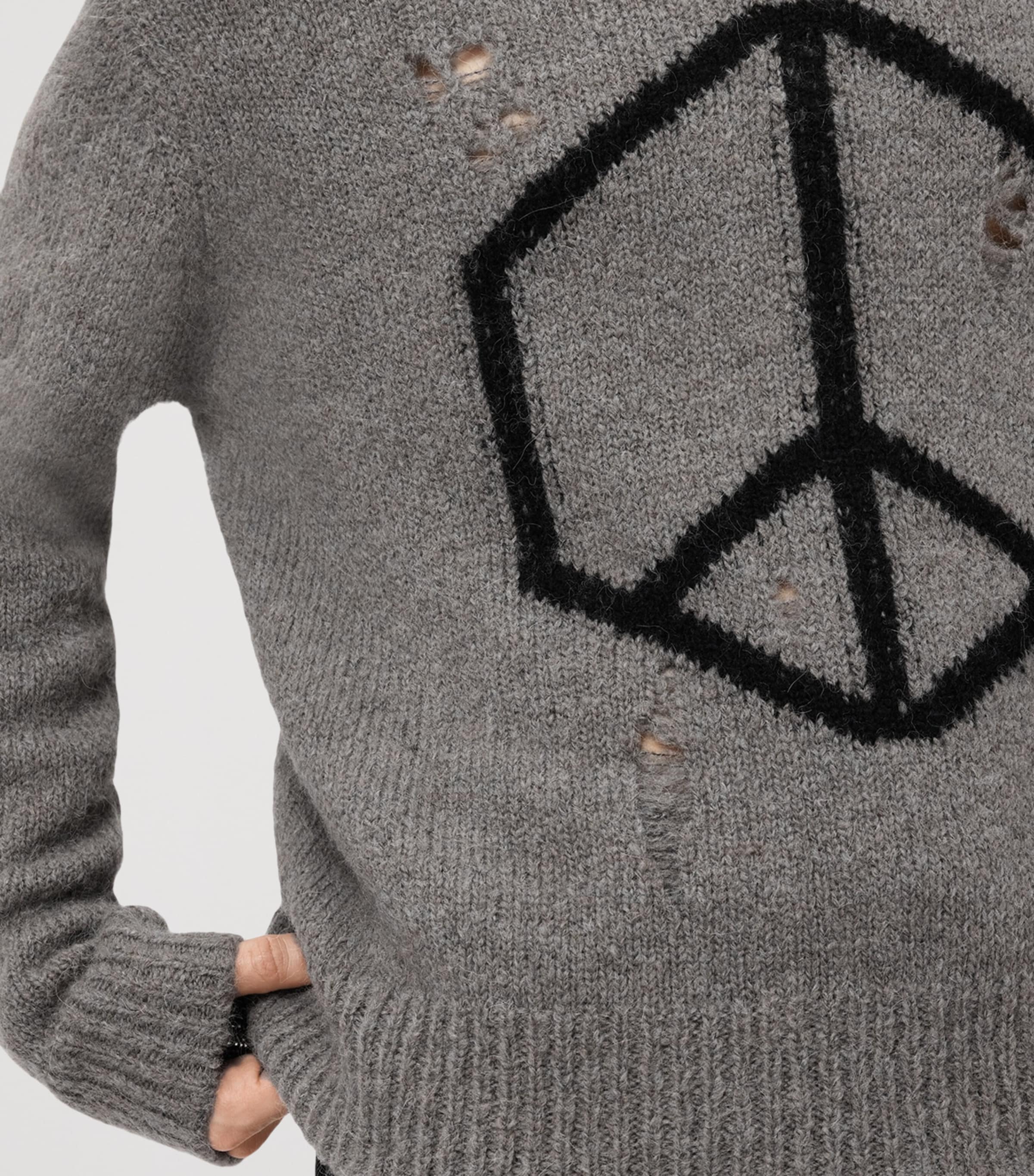 Wool-Blend Message Sweater GUNMETAL GREY Image 7