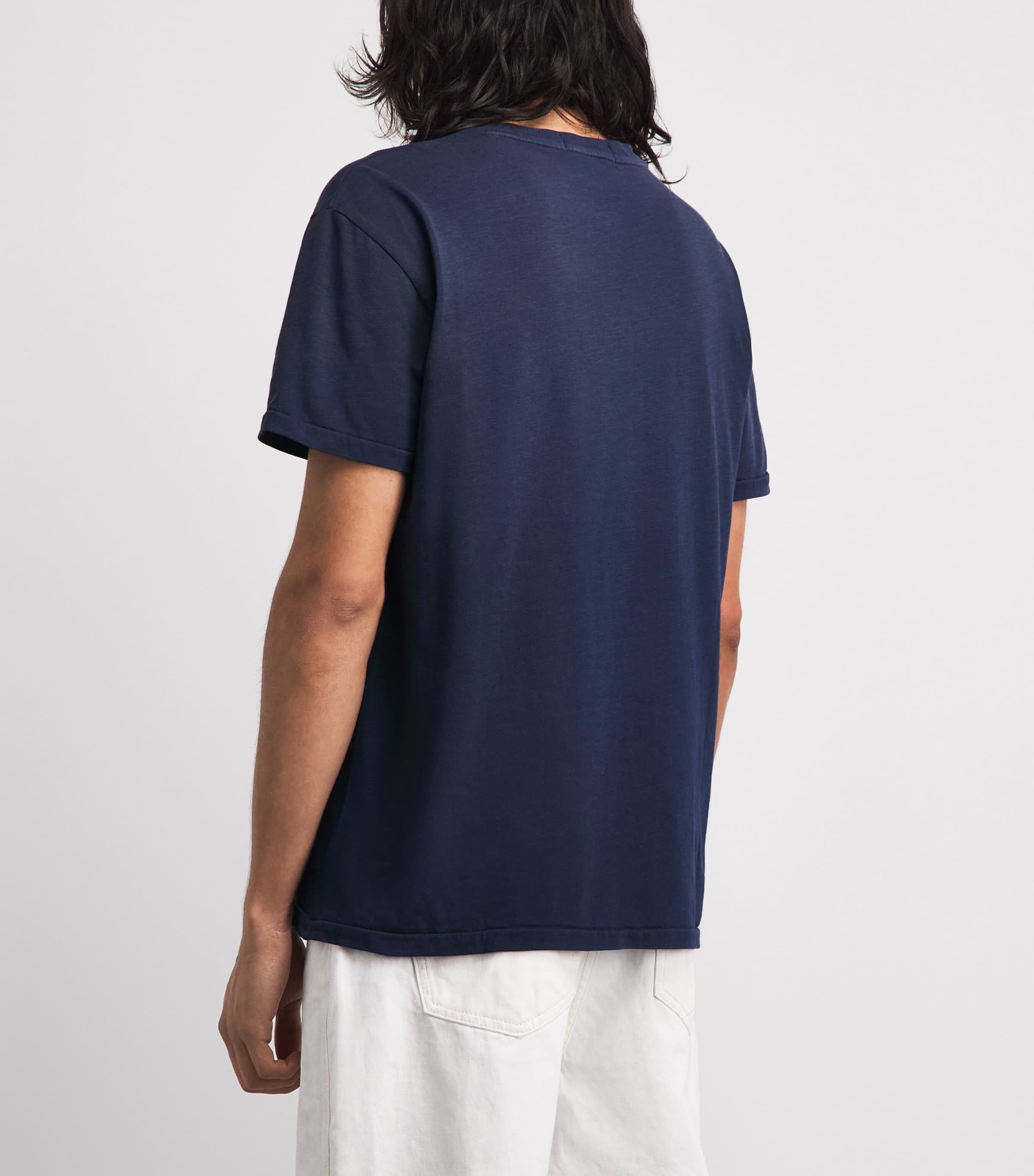 Polo Ralph Lauren Mens Cotton Vintage Logo T-Shirt Dark Cobalt/white Image 5